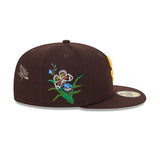 Gorra New Era 59Fifty Cerrada Marrón Fieltro San Diego Padres con parte inferior gris