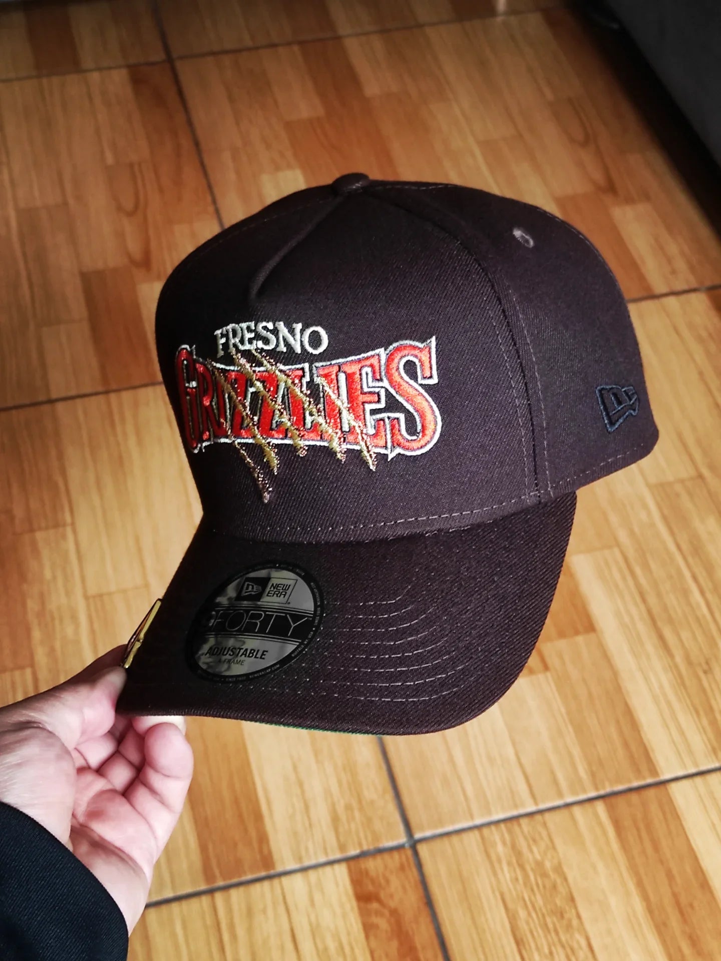 New Era Gorra de broche ajustable 9Forty A Frame Fresno Grizzlies Burnt Wood