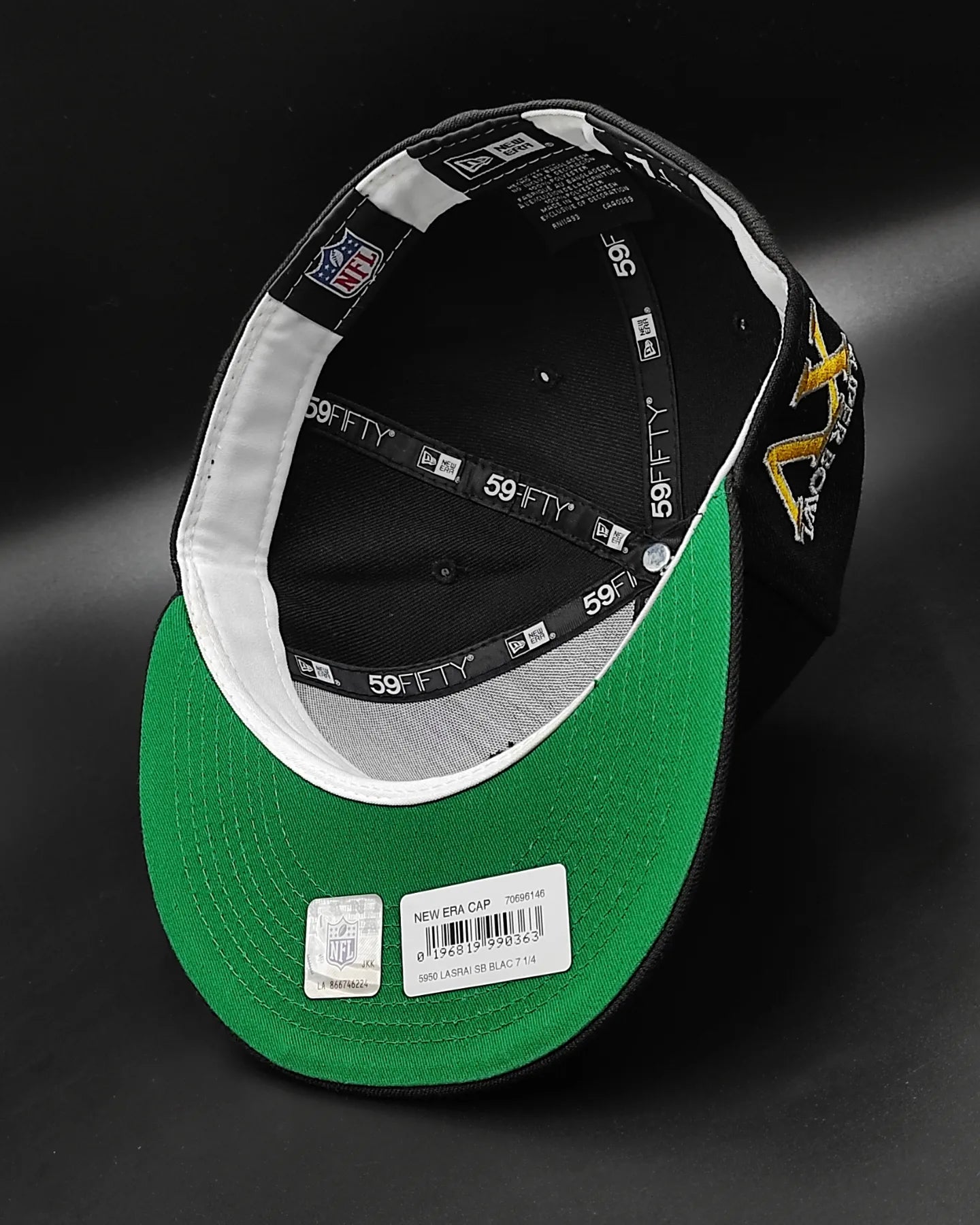 Gorra ajustada 59fifty New Era Las Vegas Raiders Super Bowl XV edición negra