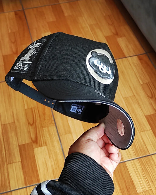 New Era Chicago Cubs visera satinada negra 9 FORTY A-FRAME