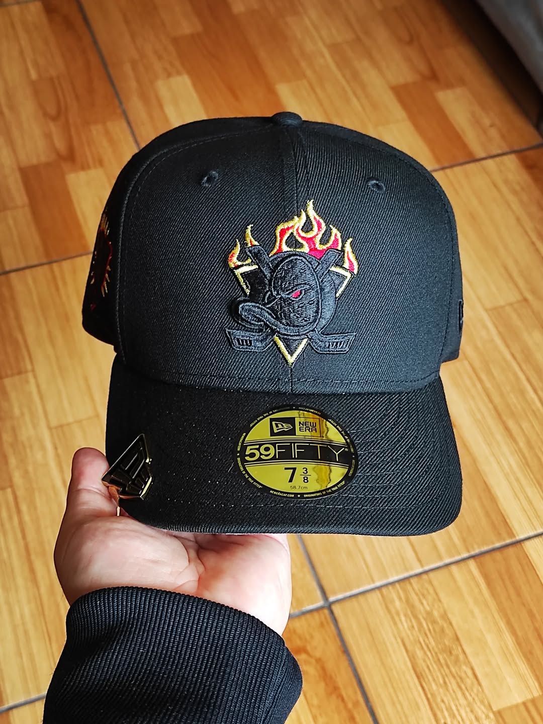 Gorra New Era Anaheim Ducks Edición Inaugural Fire Negra 59Fifty Ajustada