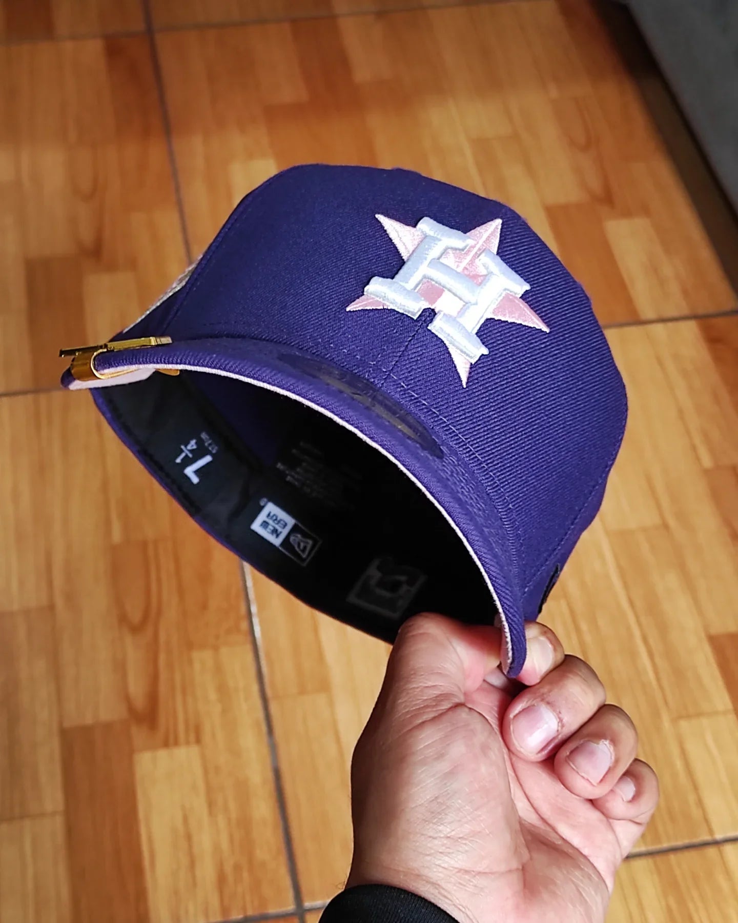 New Era Houston Astros World series 2017 morado/rosa 🟣🌸-59 Fifty fitted