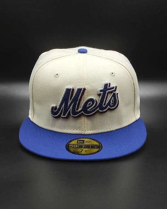 New Era 59 FIFTY Cadena bordada New York Mets - blanco - azul royal