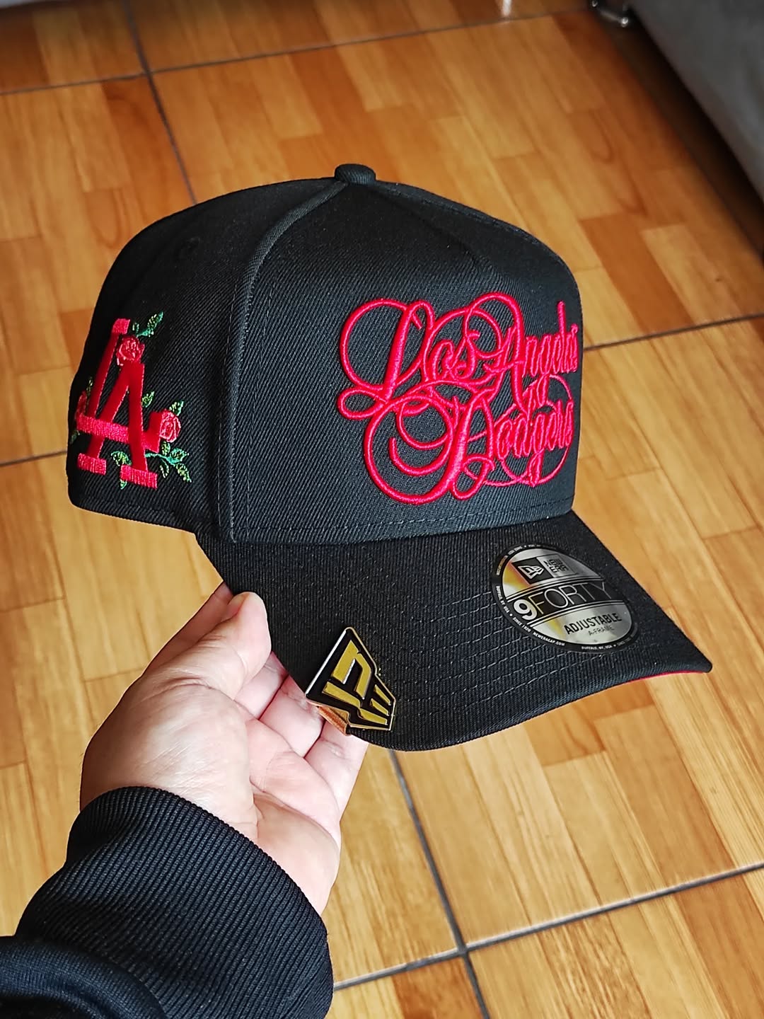 Gorra New Era Los Angeles Dodgers rose script 9Forty A Frame Snapback