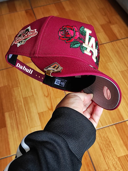 GORRA NEW ERA 9FORTY A-FRAME DE LOS DODGERS DE LOS ÁNGELES DE LA SERIE MUNDIAL ROSE
