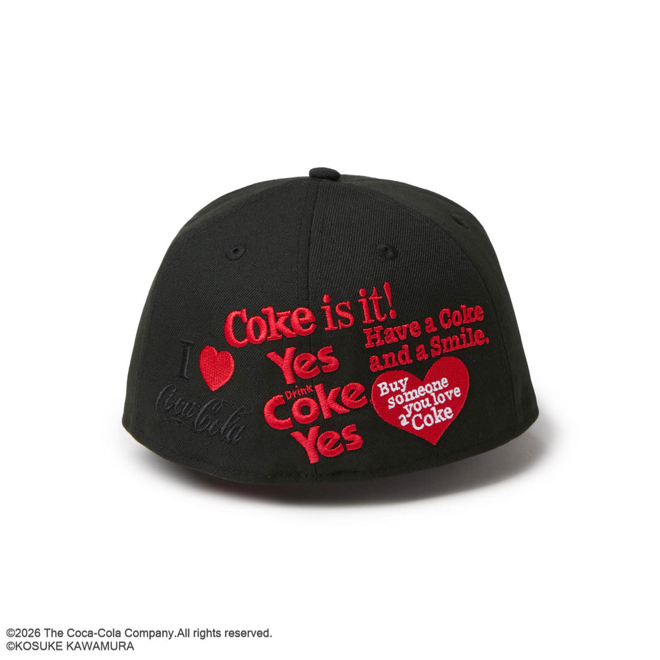 Coca-Cola x New Era 59FIFTY designed by Kosuke Kawamura – Black and Red