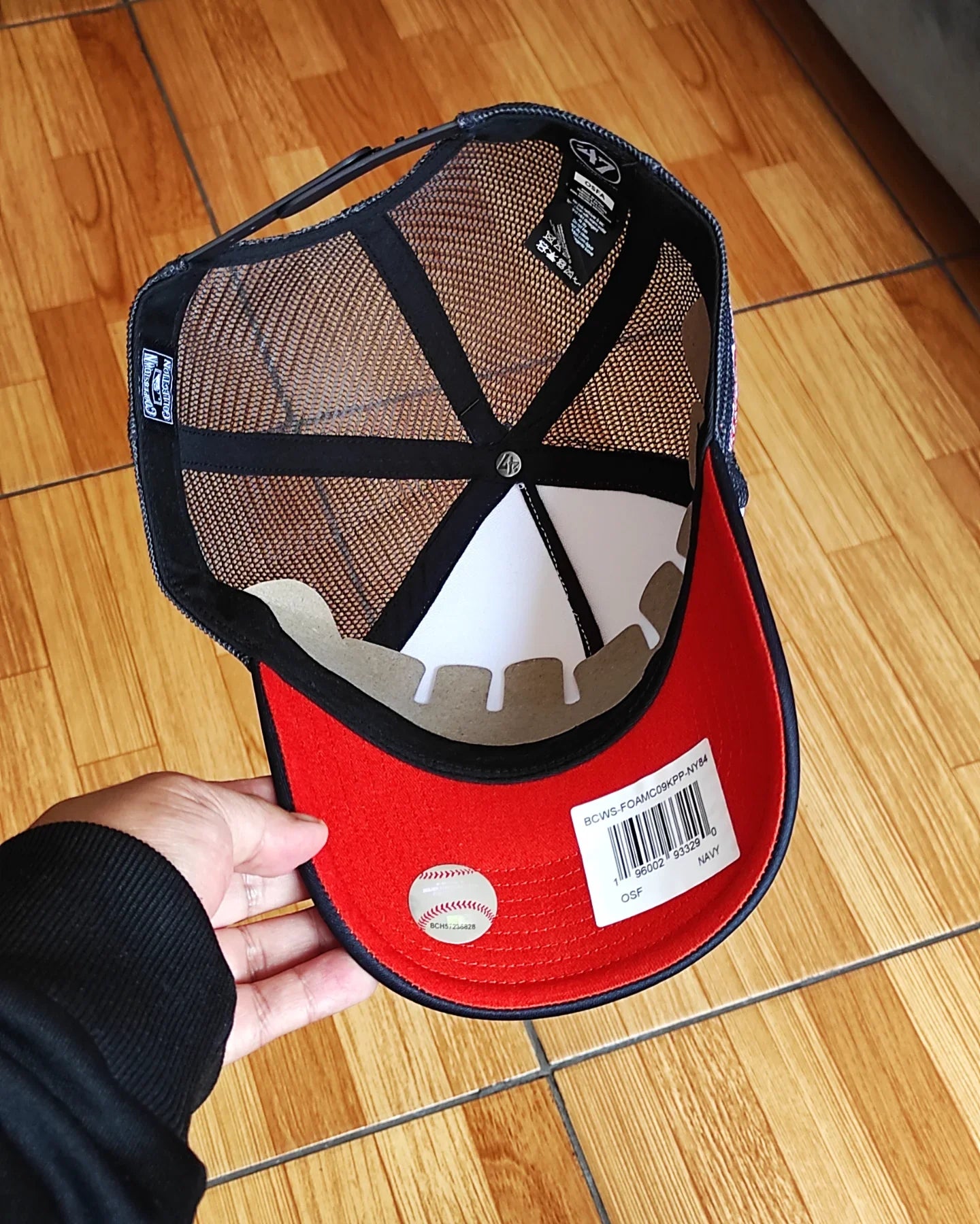 Gorra trucker snapback de espuma azul marino de los Detroit Tigers de la serie mundial de 47Brand