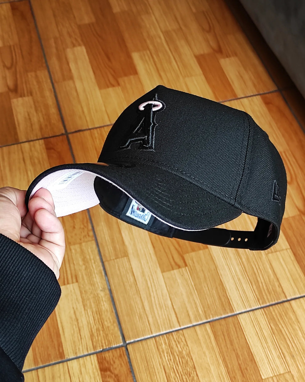New Era Anaheim Angels 50th Anniversary Black uv pink 9Forty A-frame Snapback