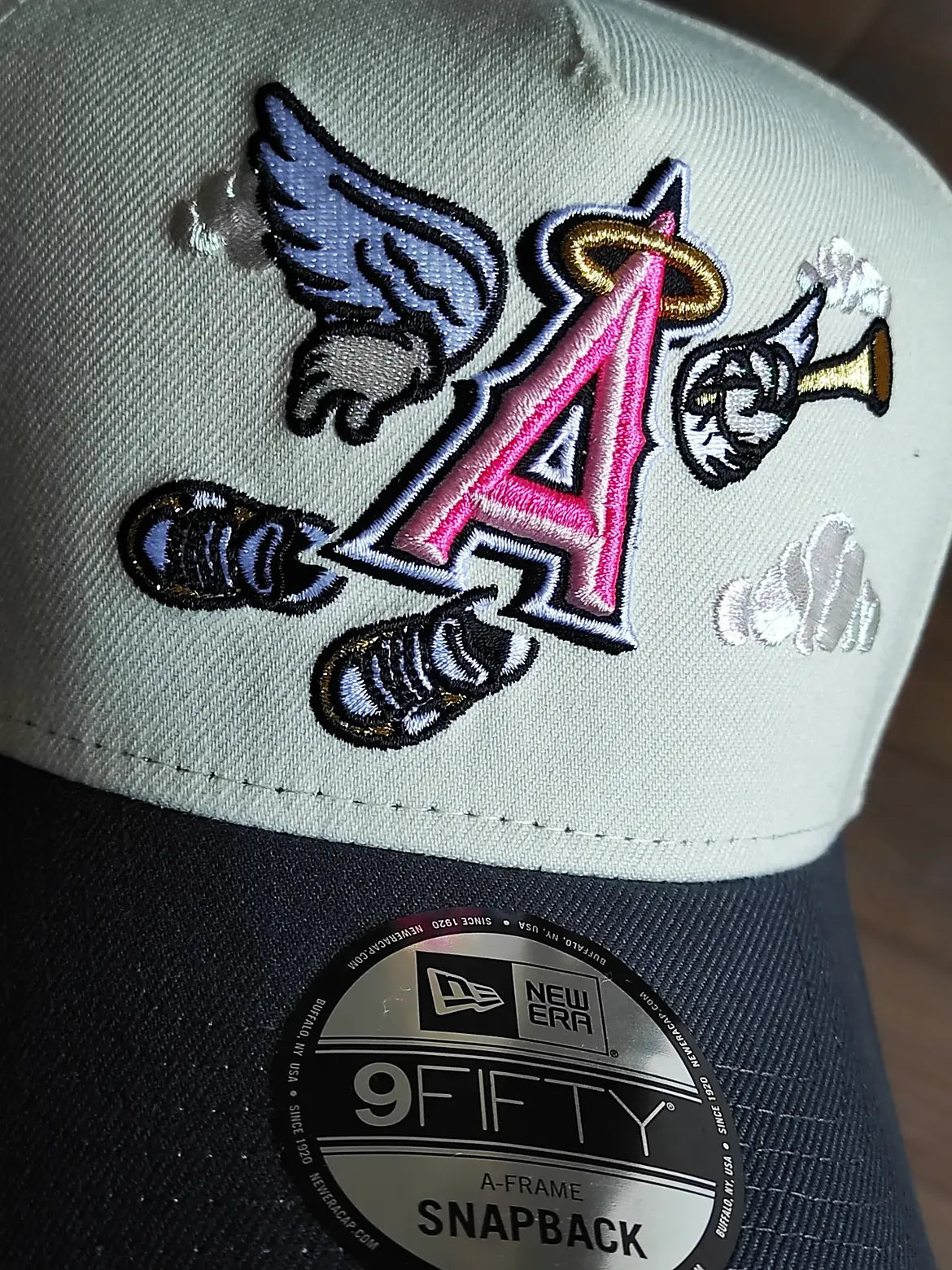 New Era Anaheim Angels 50th Anniversary Clouds Black Prime Edition 9Fifty aframe Hat