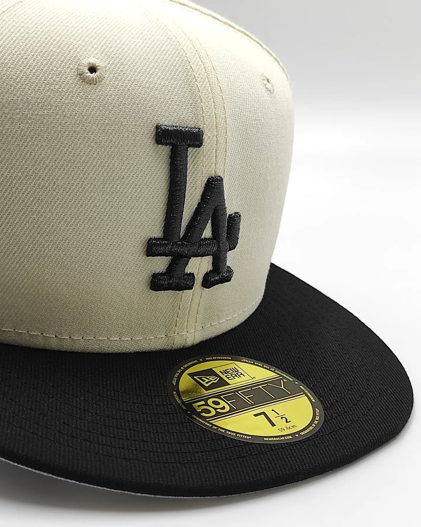 Gorra ajustada 59fifty New Era Los Angeles Dodgers edición dos tonos metálica cromada 100 aniversario