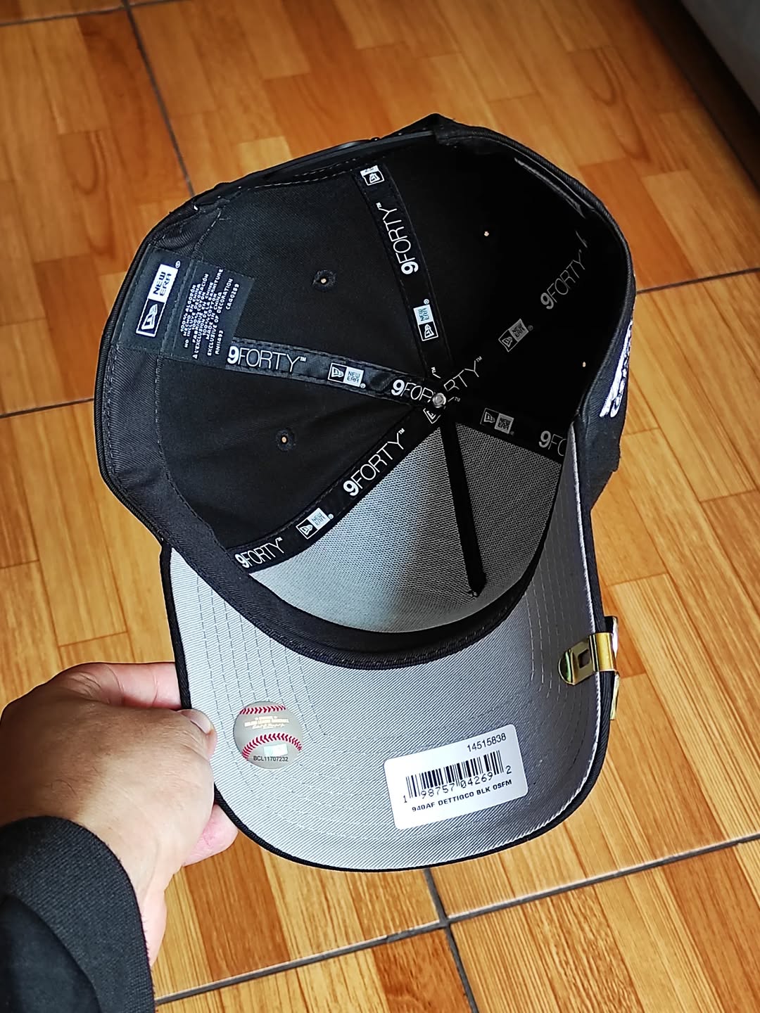 Gorra negra ajustable 9FORTY A-FRAME Snapback con el logo gótico de los Detroit Tigers de la nueva era