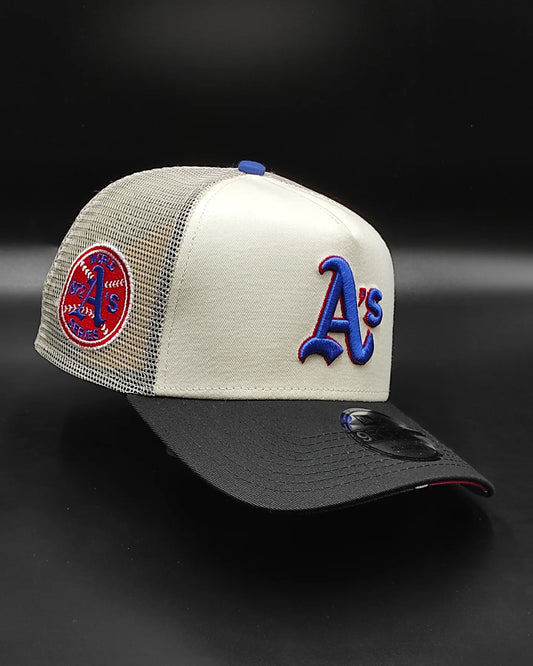 Gorra trucker snapback New Era Oakland Athletic 9 Forty A-FRAME