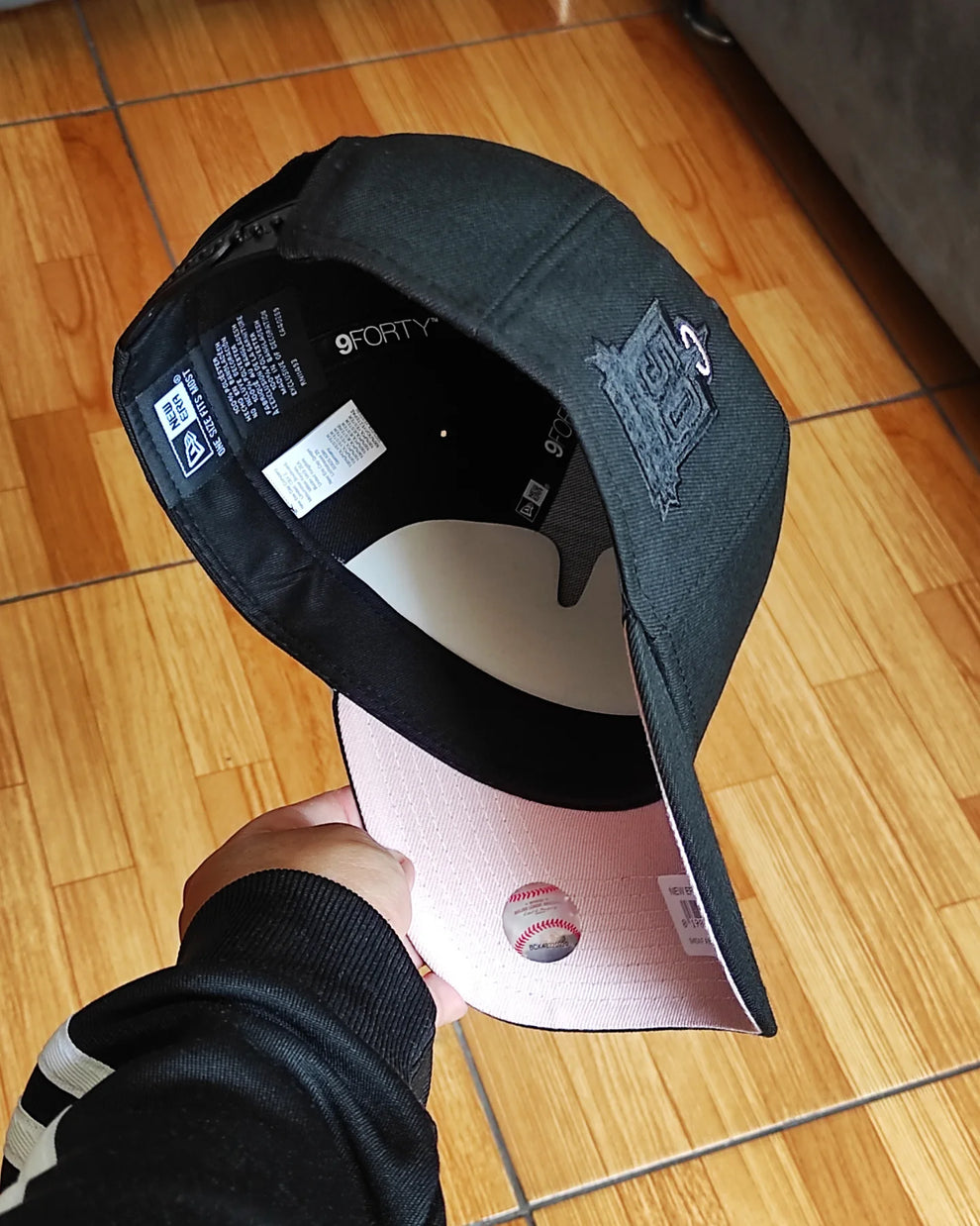 New Era Anaheim Angels 50th Anniversary Black uv pink 9Forty A-frame Snapback