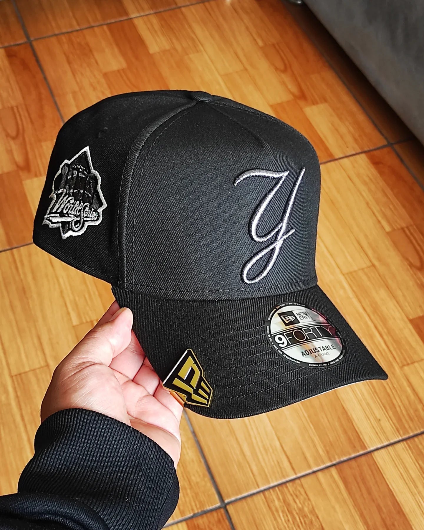 New Era Gorra Ajustable Negra New York Yankees World Series 1999 Liquid Titanium 9Forty A-Frame