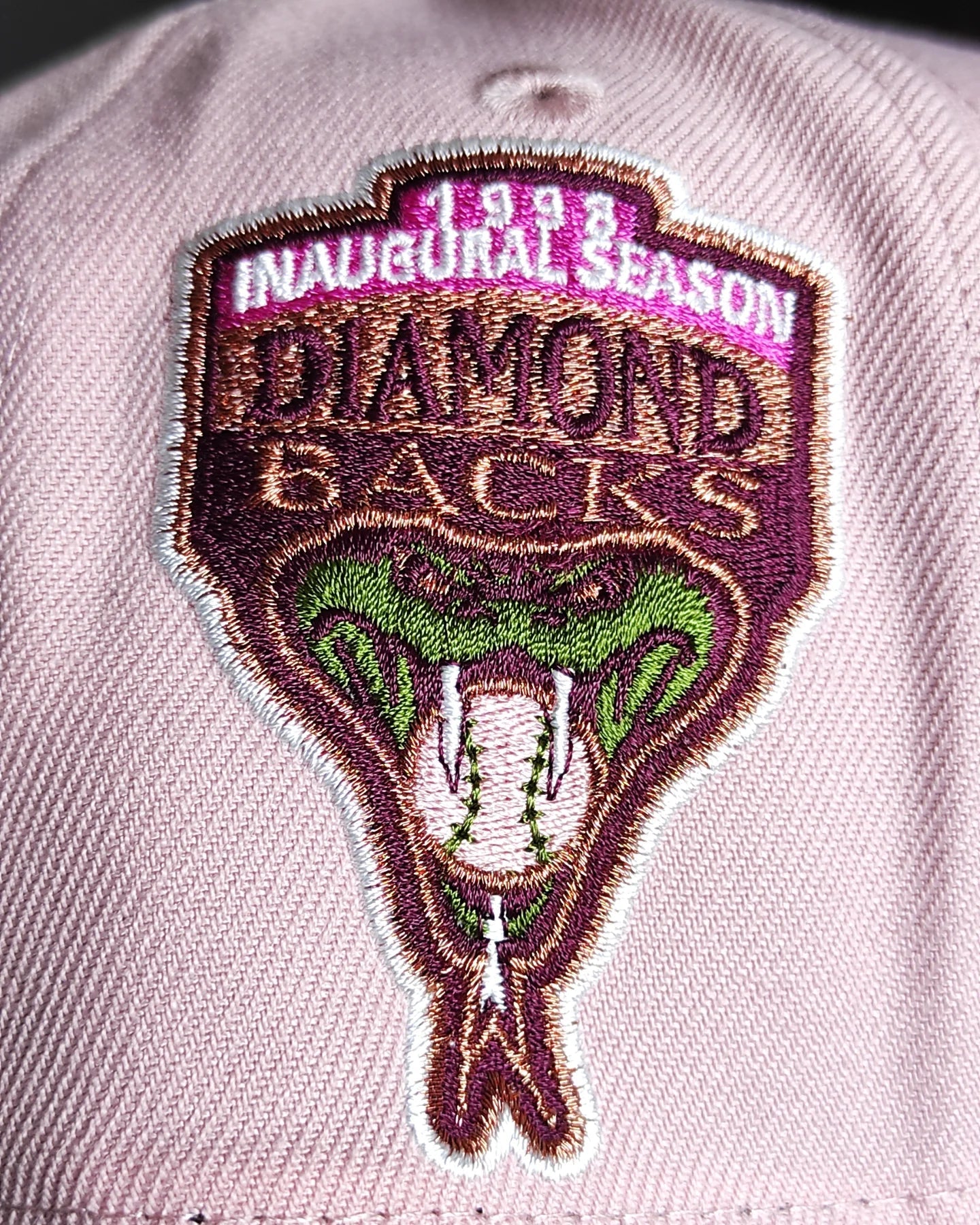 Gorra con broche New Era Arizona Diamondbacks de la temporada inaugural de 1998, rosa y marrón, modelo 9FORTY A Frame 🍨