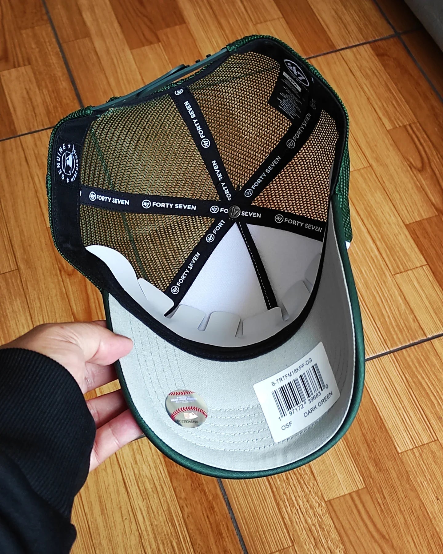 Gorra trucker de espuma Oakland Athletic de 47Brand con cierre a presión