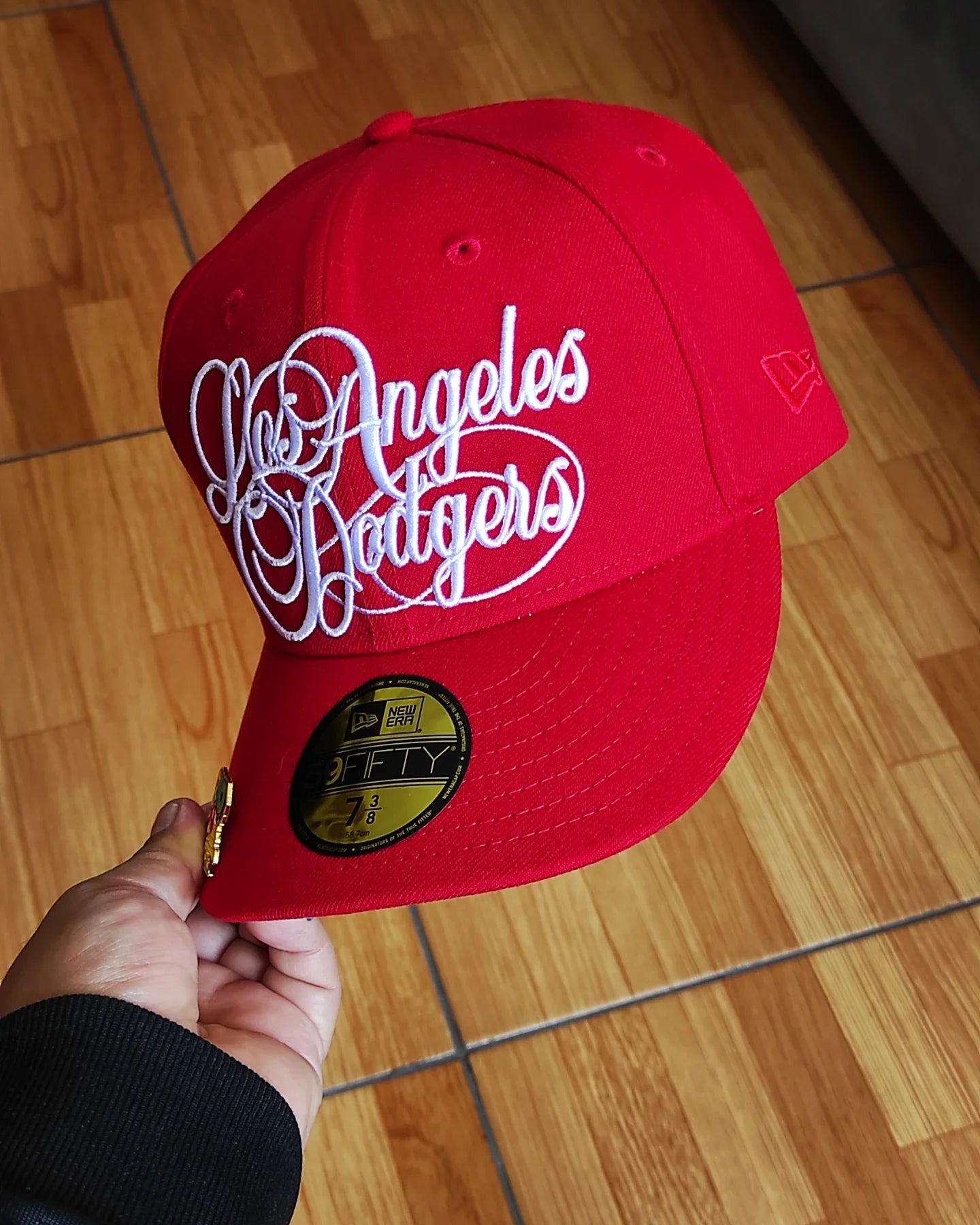 Gorra New Era Los Angeles Dodgers Script Flower roja 59 FIFTY AJUSTADA
