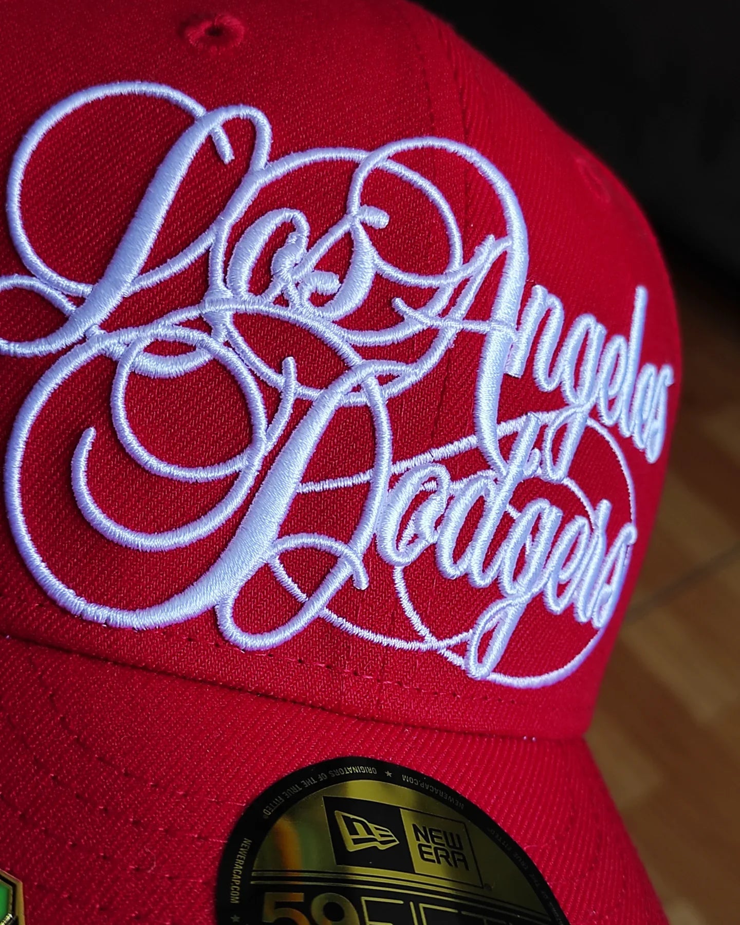 Gorra New Era Los Angeles Dodgers Script Flower roja 59 FIFTY AJUSTADA