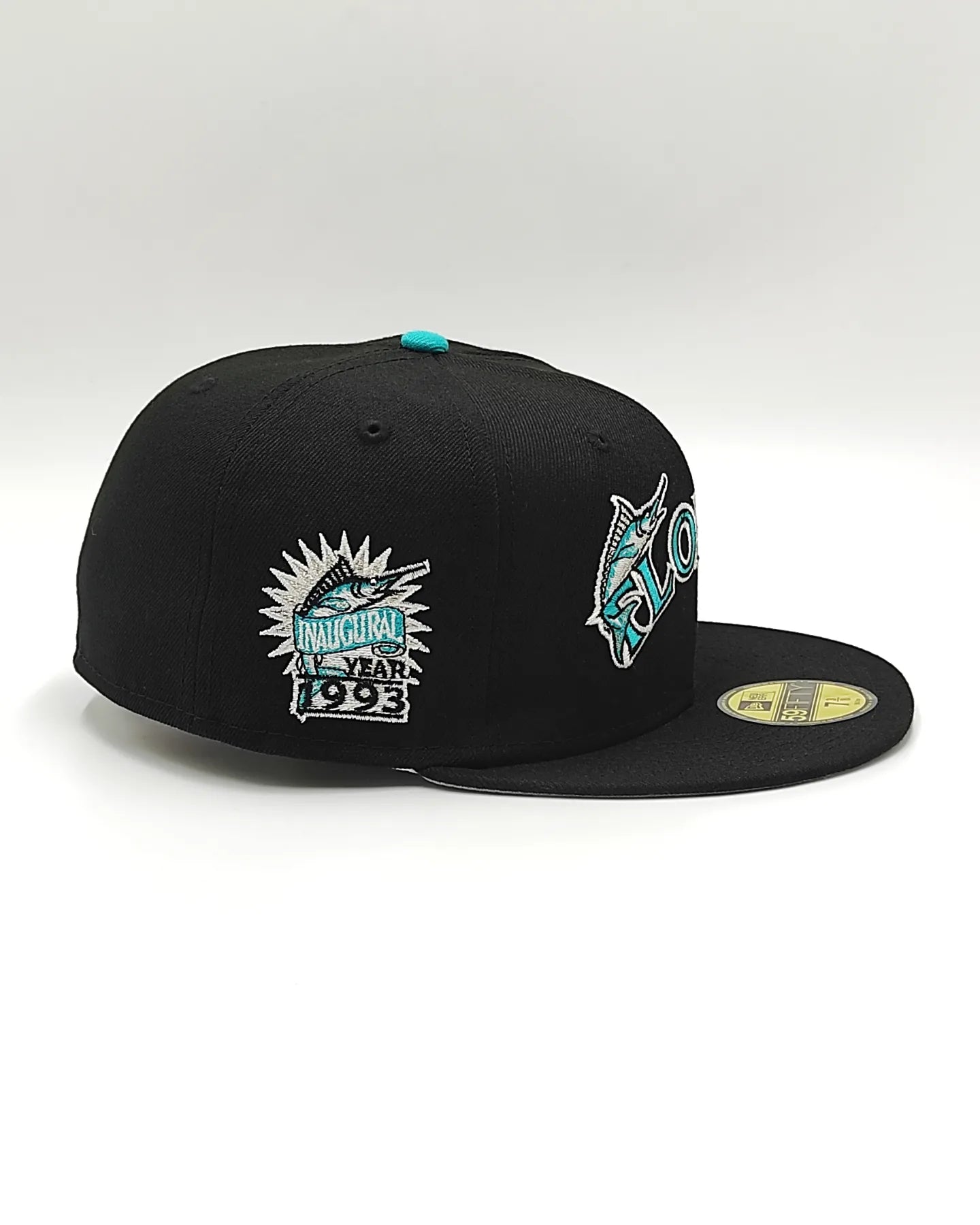 Gorra ajustada 59fifty New Era Florida Marlins año inaugural 1993 edición Prime negra