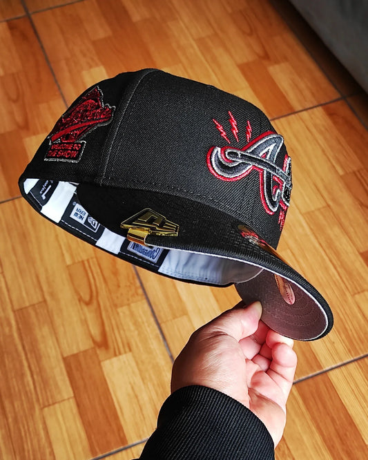 Gorra New Era Atlanta Braves World Series 1995 ⚡ Edición Negra 59Fifty Ajustada
