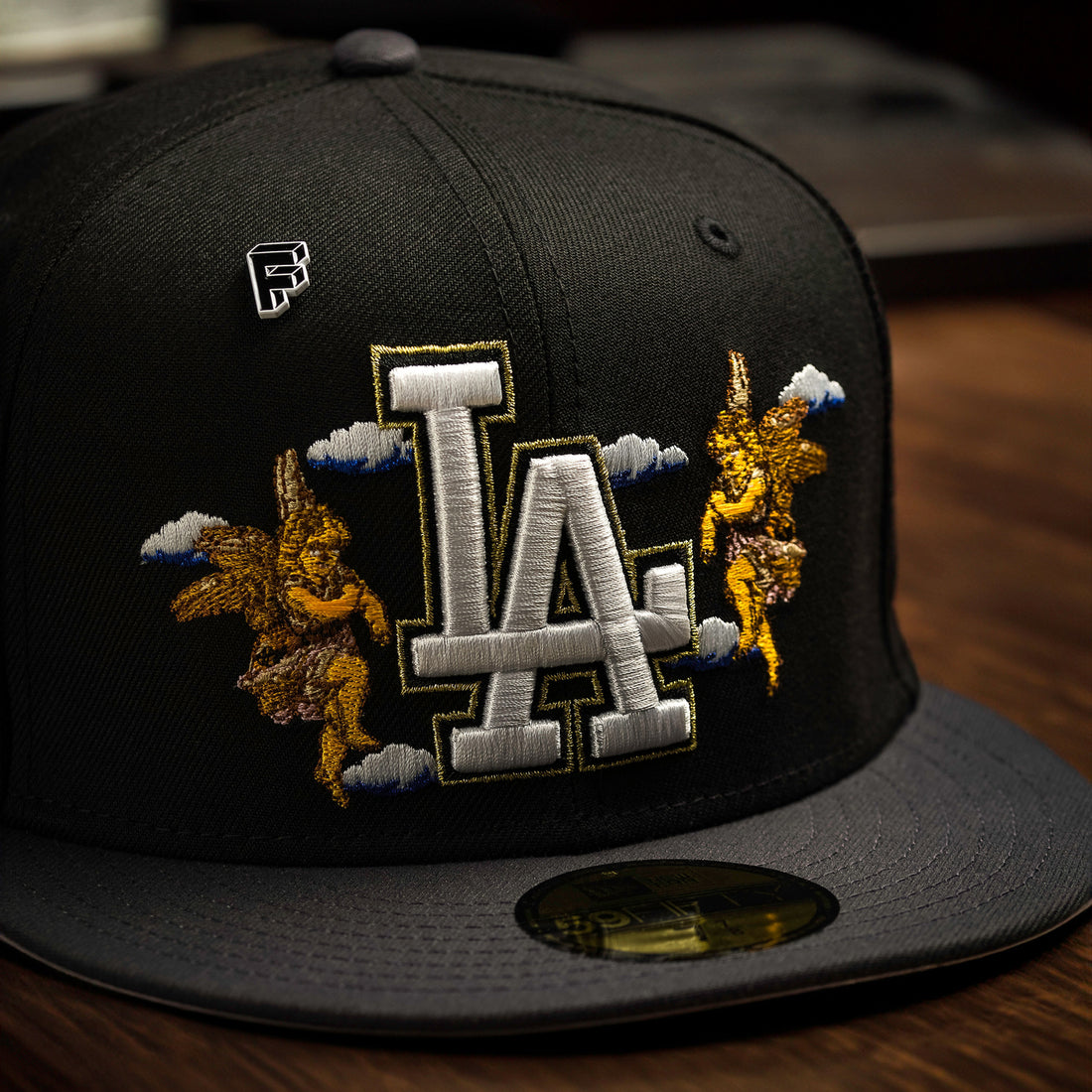 GORRA NEW ERA 59FIFTY LOS ANGELES DODGERS MLB NEGRA GRAFITO DOS TONOS UV ROSA