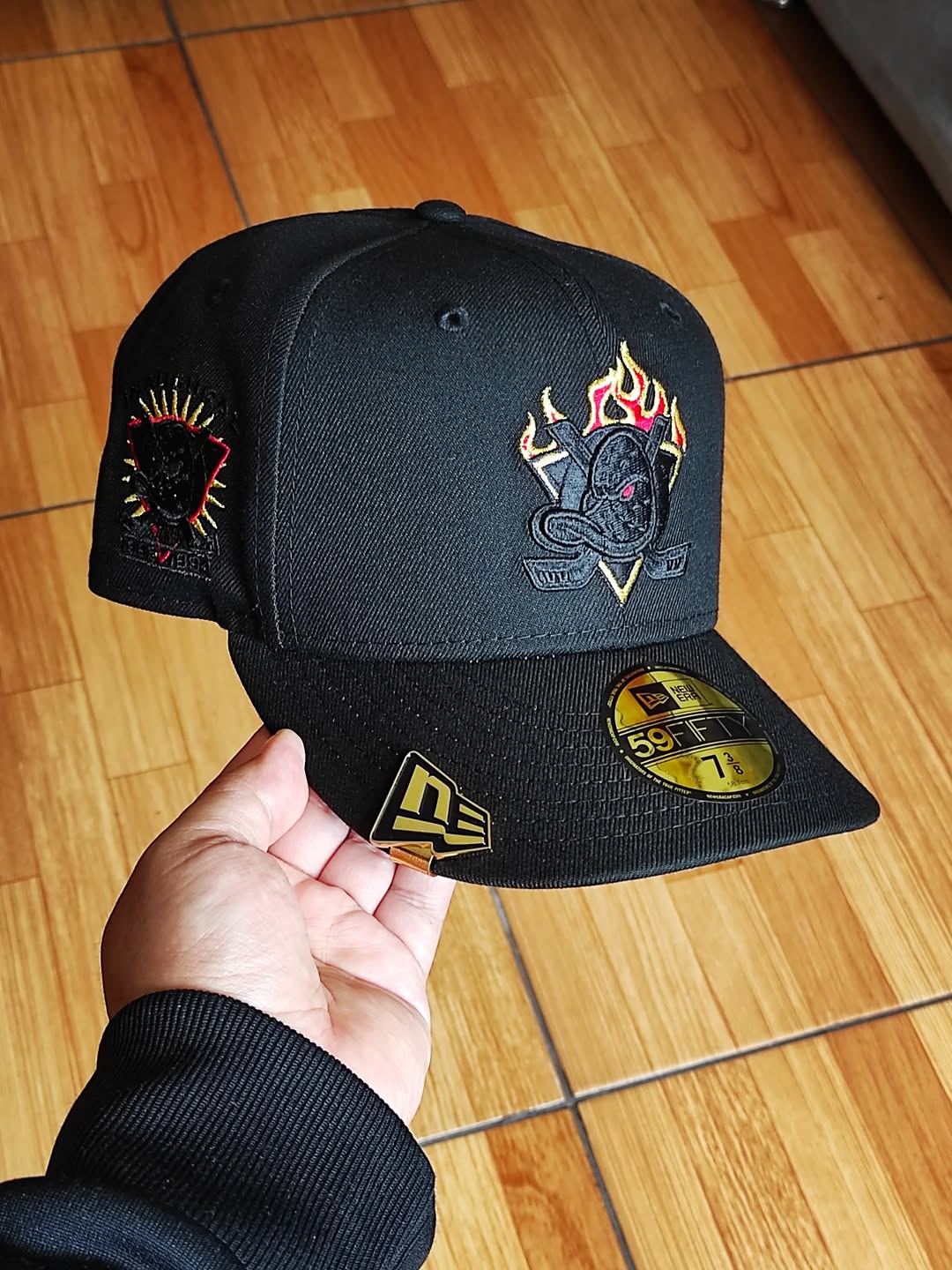 Gorra New Era Anaheim Ducks Edición Inaugural Fire Negra 59Fifty Ajustada