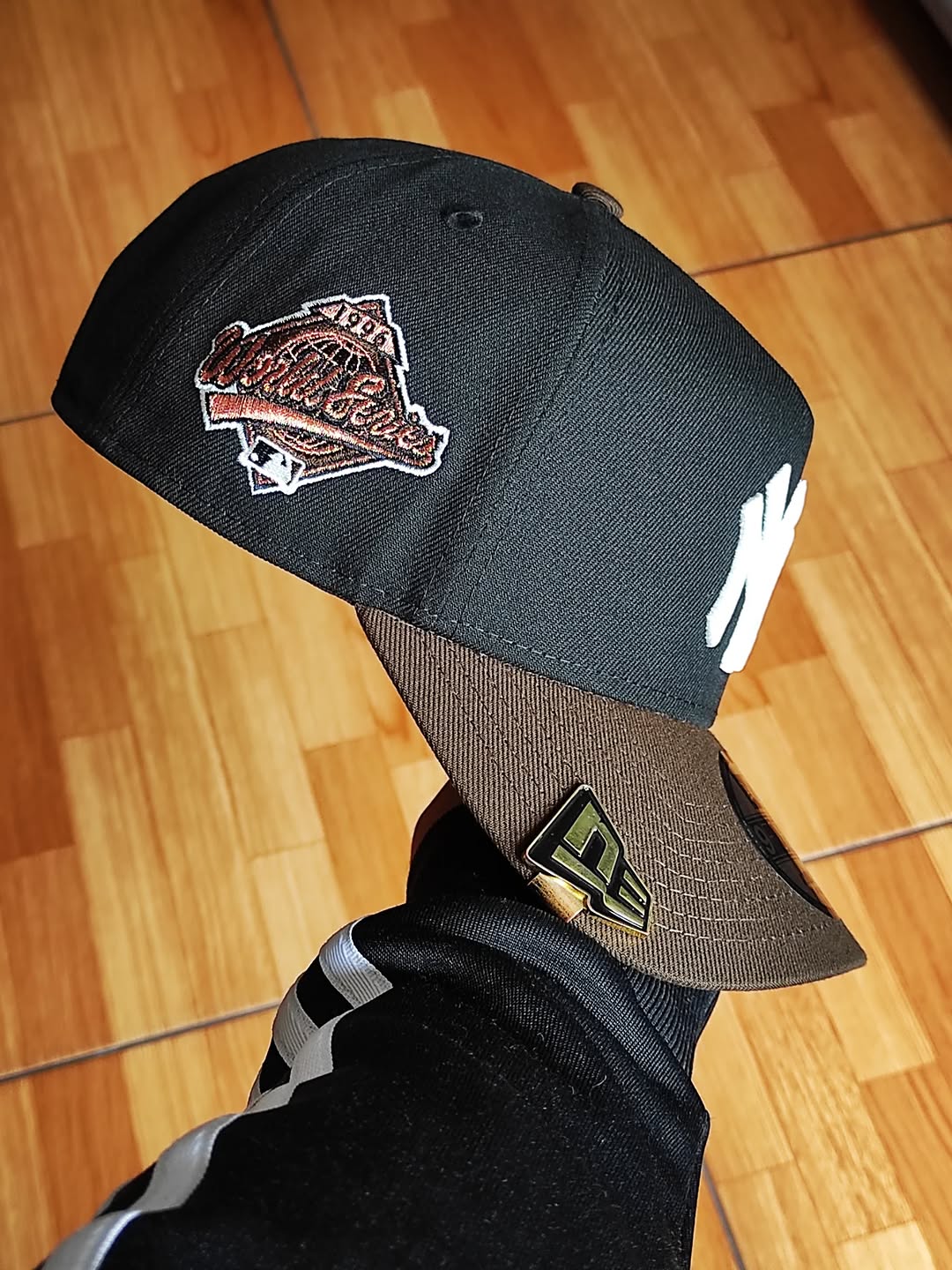 New Era New York Yankees Serie Mundial Negra Marrón 9FORTY A-FRAME Snapback