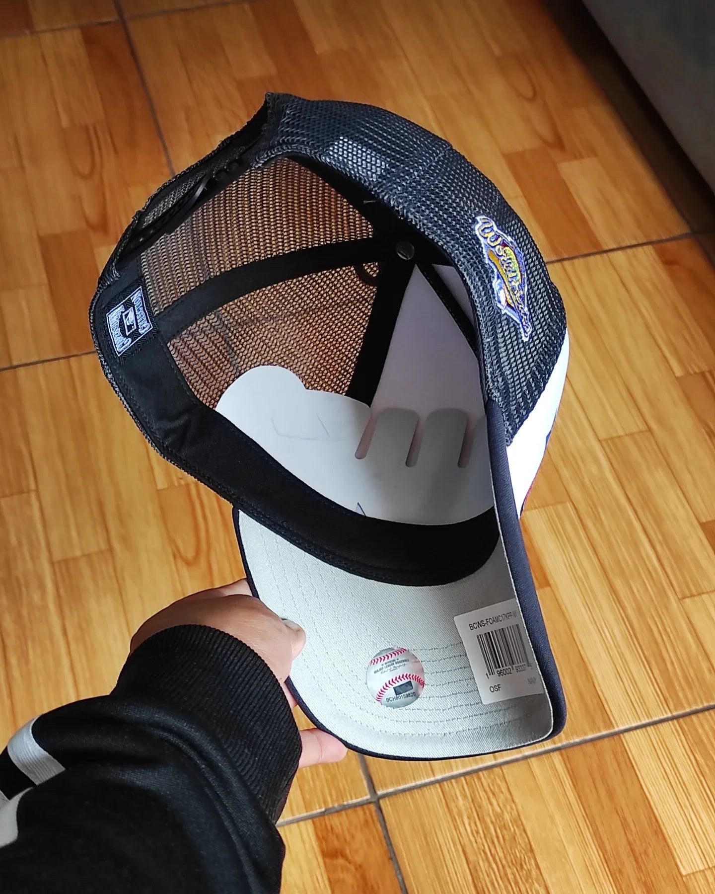 Gorra trucker 47 Brand New York Yankees World Series azul marino con espuma y cierre a presión