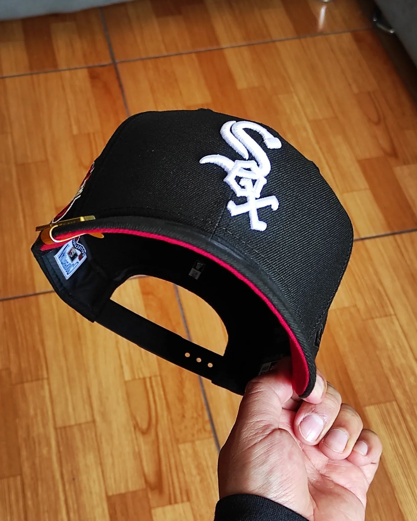 Gorra New Era Chicago White Sox World Series negra y roja 9FIFTY Snapback