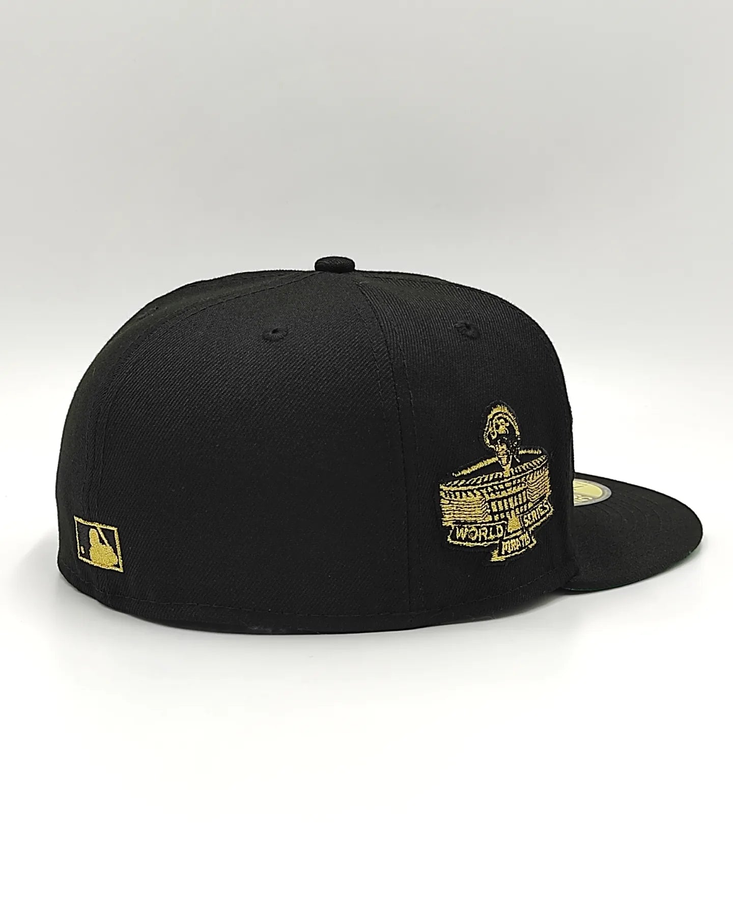 Gorra ajustada 59fifty New Era Pittsburgh Pirates serie mundial 1971 edición retro negro oro