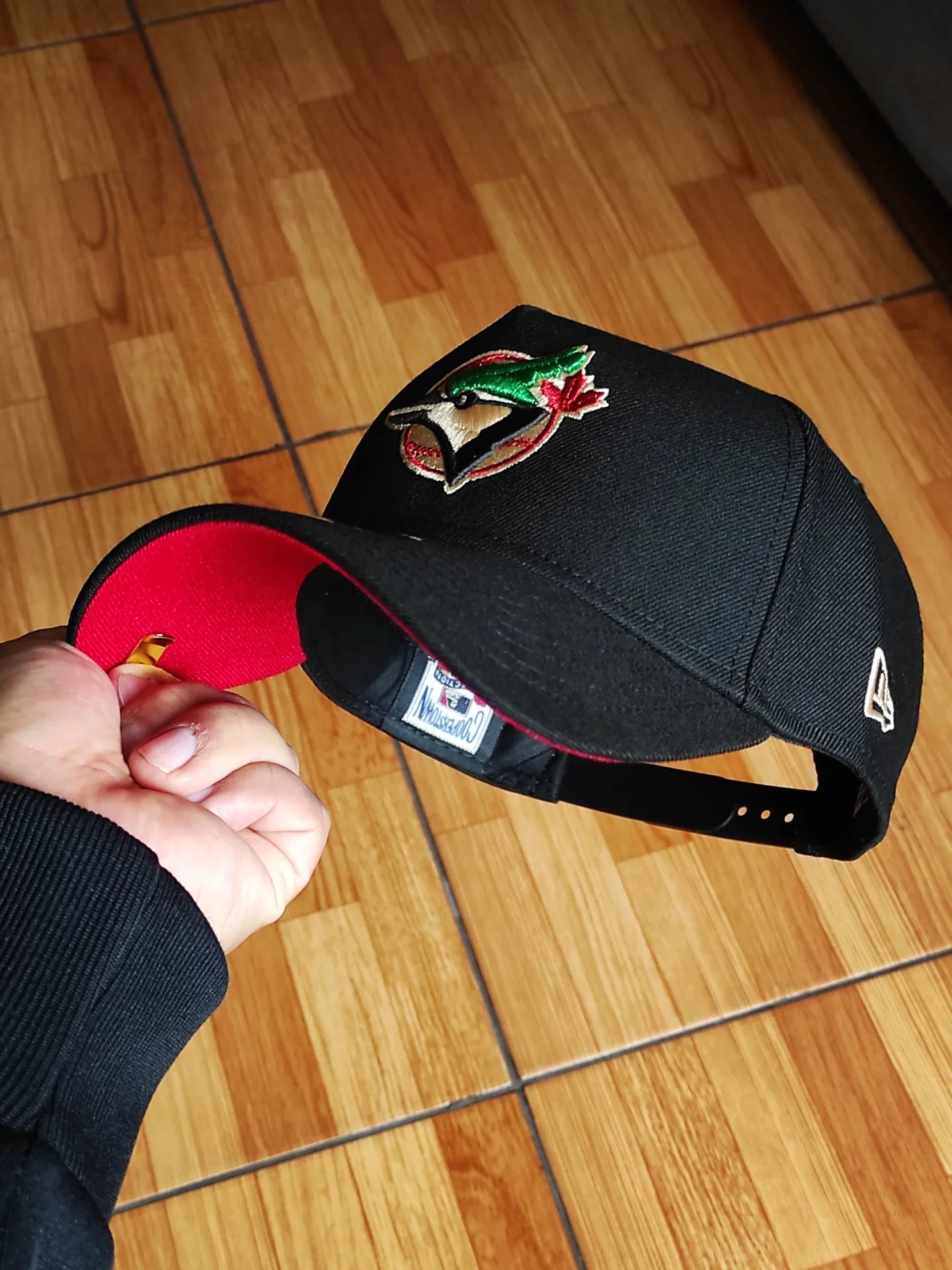 Gorra New Era 9Forty A-Frame Snapback de los Toronto Blue Jays con parche lateral curvado de la 10ª temporada