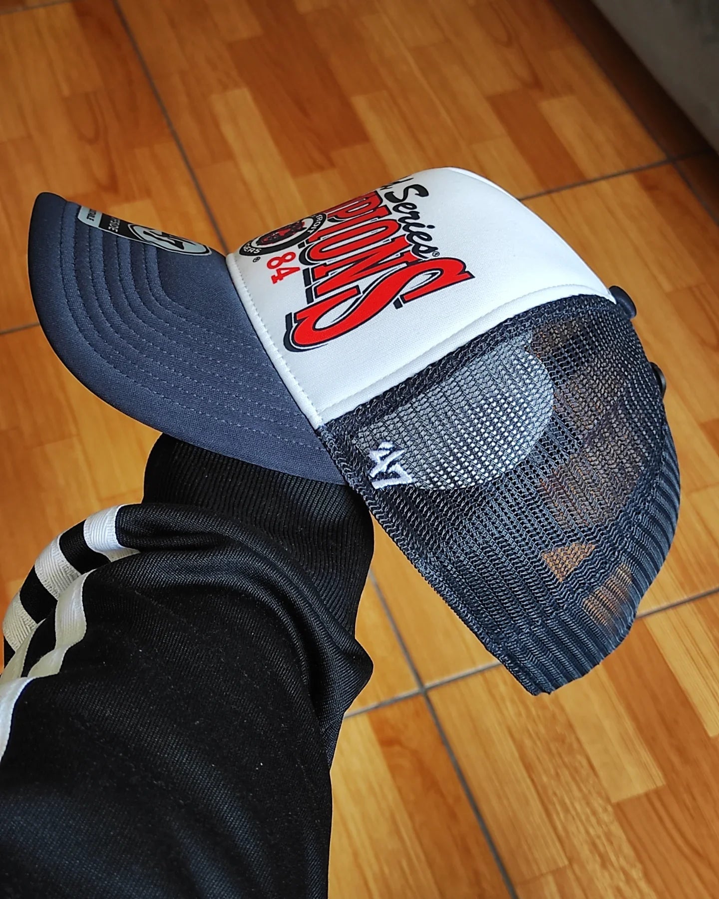 Gorra trucker snapback de espuma azul marino de los Detroit Tigers de la serie mundial de 47Brand