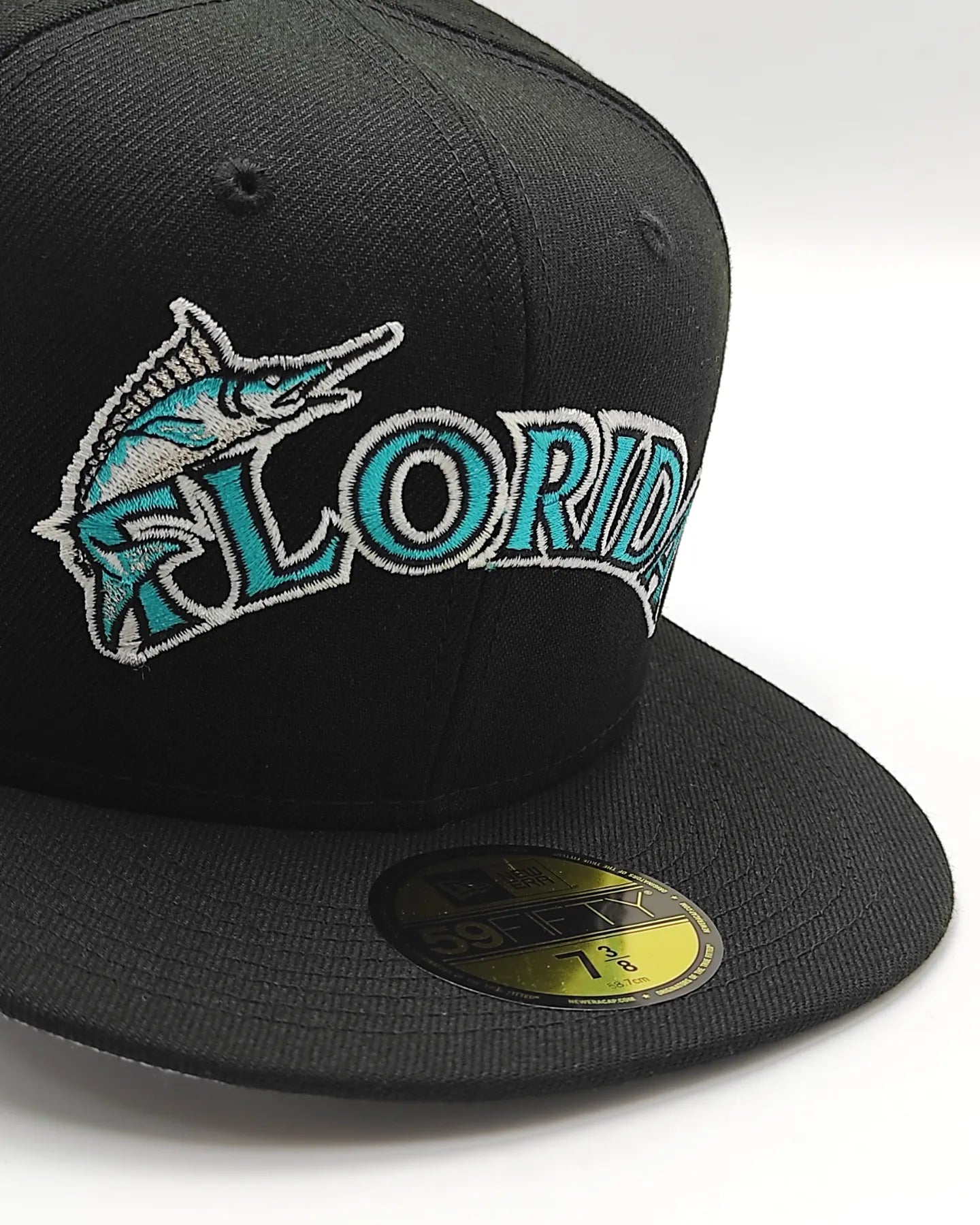 Gorra ajustada 59fifty New Era Florida Marlins año inaugural 1993 edición Prime negra