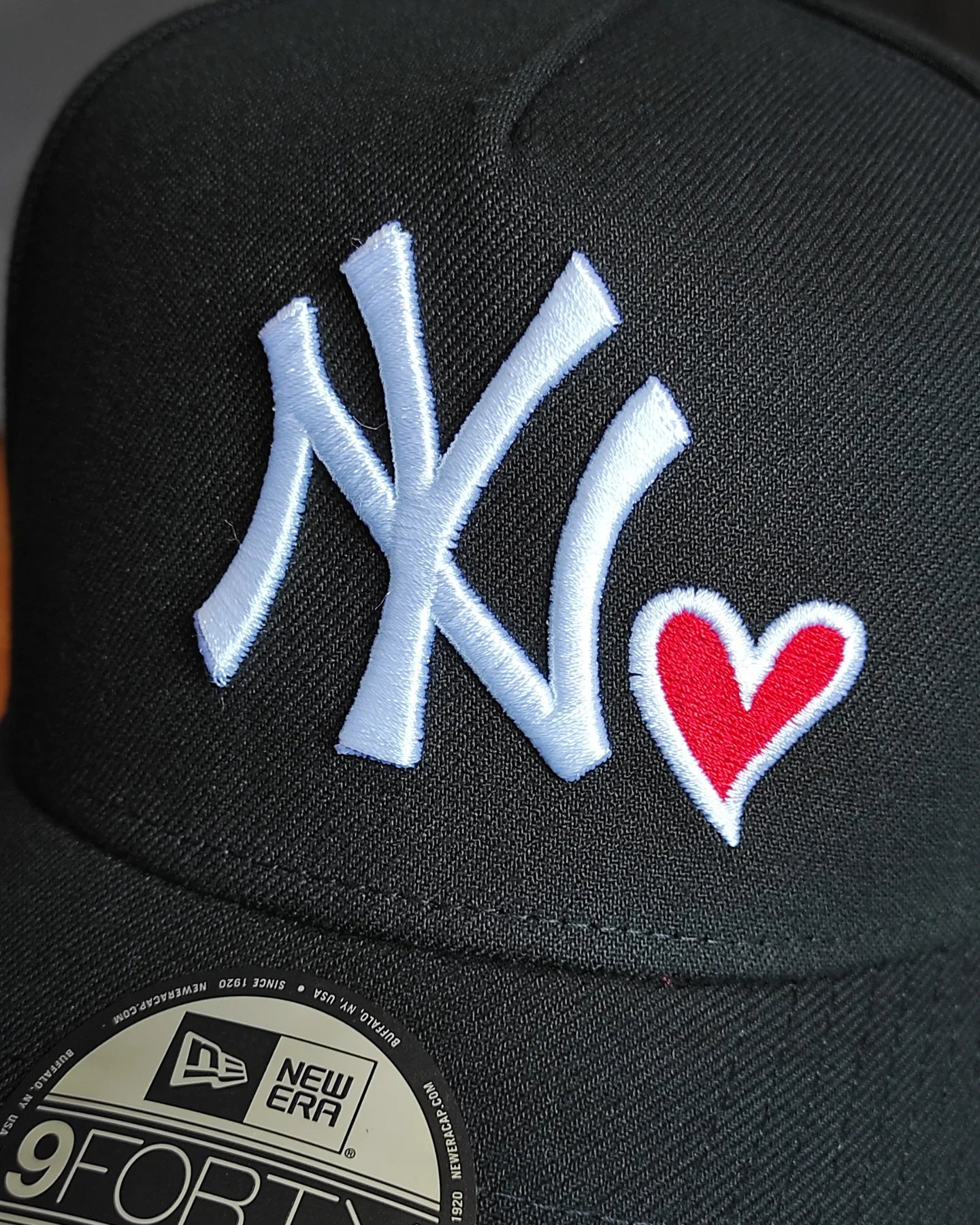 New Era New York Yankees CORAZÓN ♥️ serie mundial 9 FORTY A-FRAME