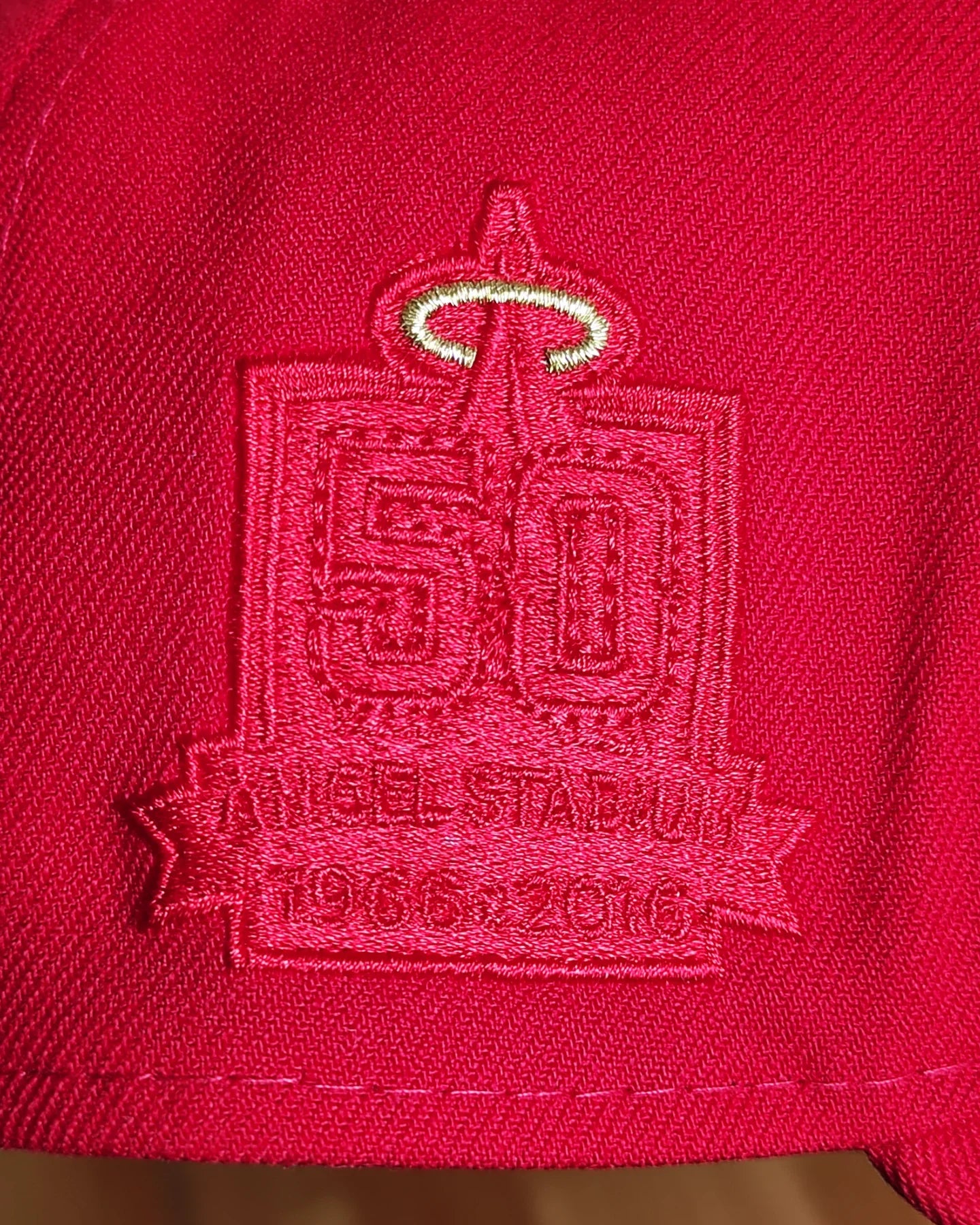 Gorra New Era Anaheim Angels Stadium 50th Anniversary All Red Edition 9Forty A Frame Snapback