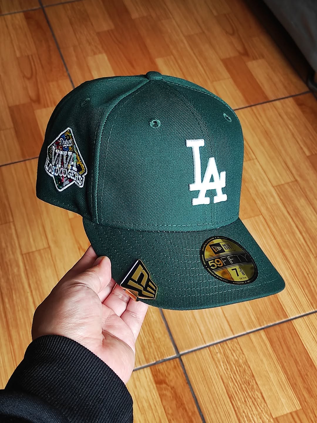 Gorra ajustada 59fifty New Era Los Angeles Dodgers verde oscuro viva