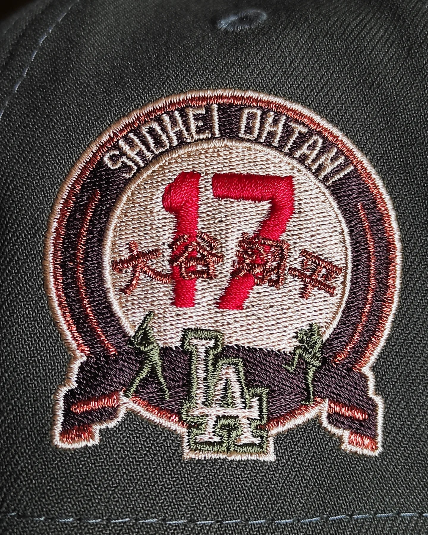 New Era Los Angeles Dodgers OHTANI verde oliva rojo 9FORTY AFRAME