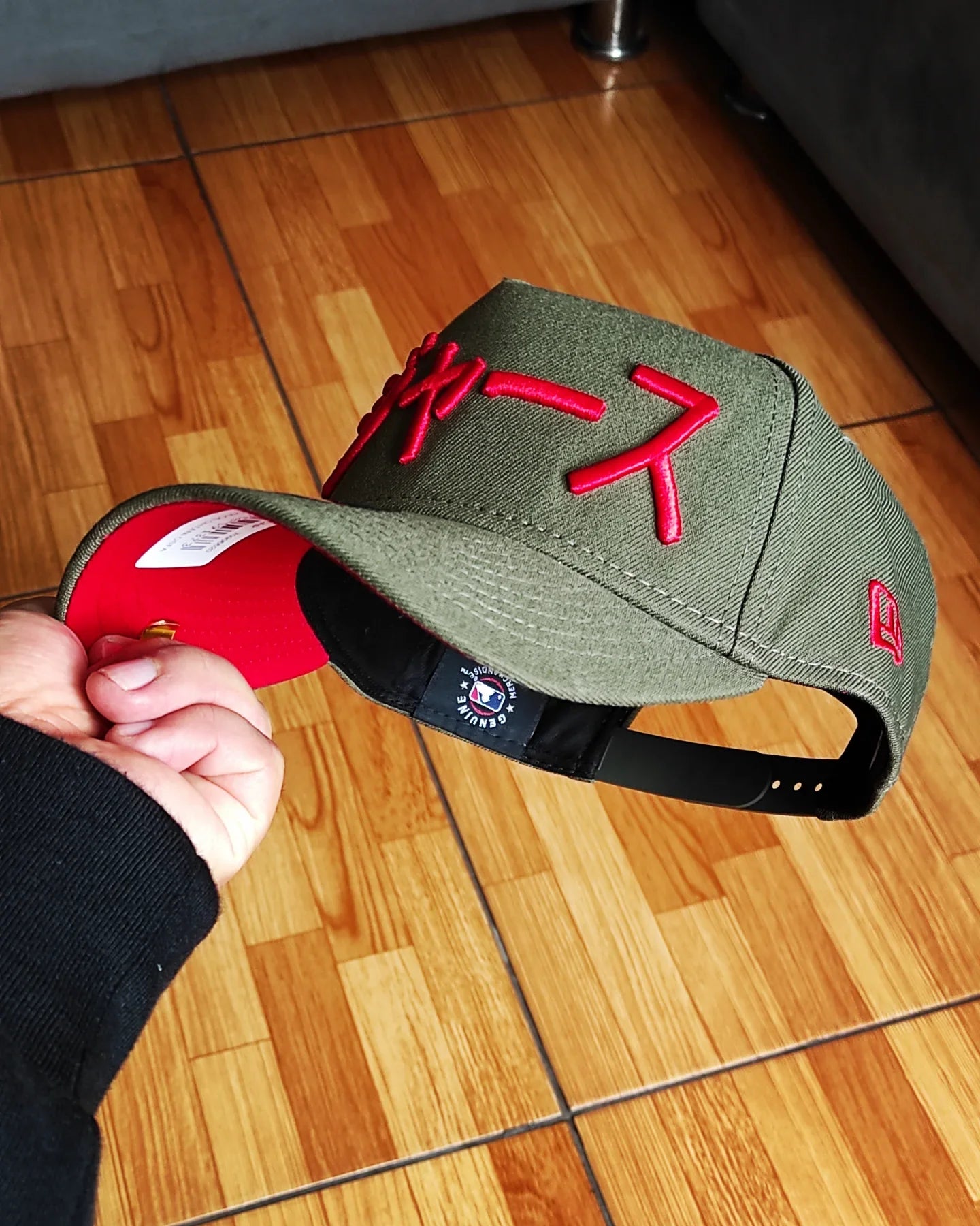 New Era Los Angeles Dodgers OHTANI verde oliva rojo 9FORTY AFRAME