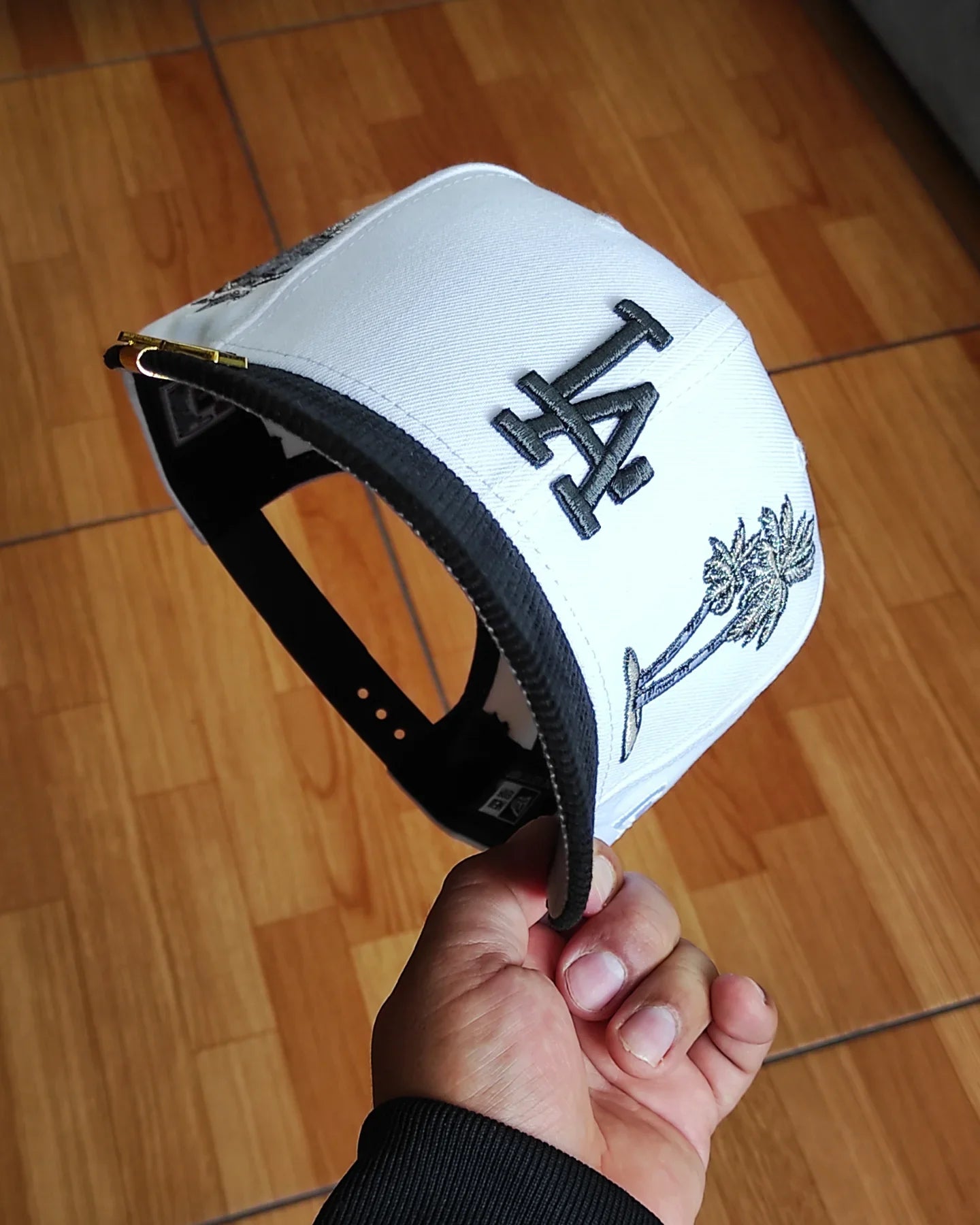 New Era Los Angeles Dodgers visera de pana 🌴 dos tonos blanco y negro 9 FIFTY Snapback