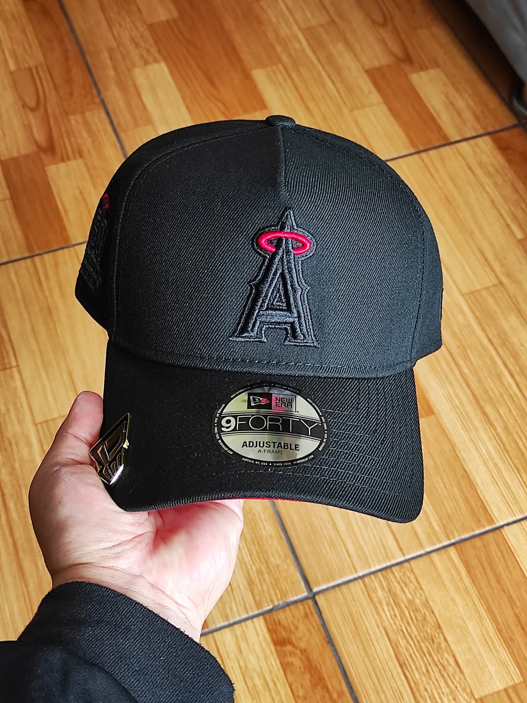 Gorra Snapback 9FORTY A-FRAME negra y roja del 50.º aniversario de los Anaheim Angels de la nueva era