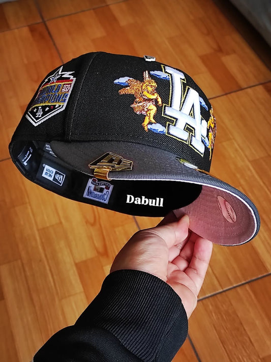GORRA NEW ERA 59FIFTY LOS ANGELES DODGERS MLB NEGRA GRAFITO DOS TONOS UV ROSA