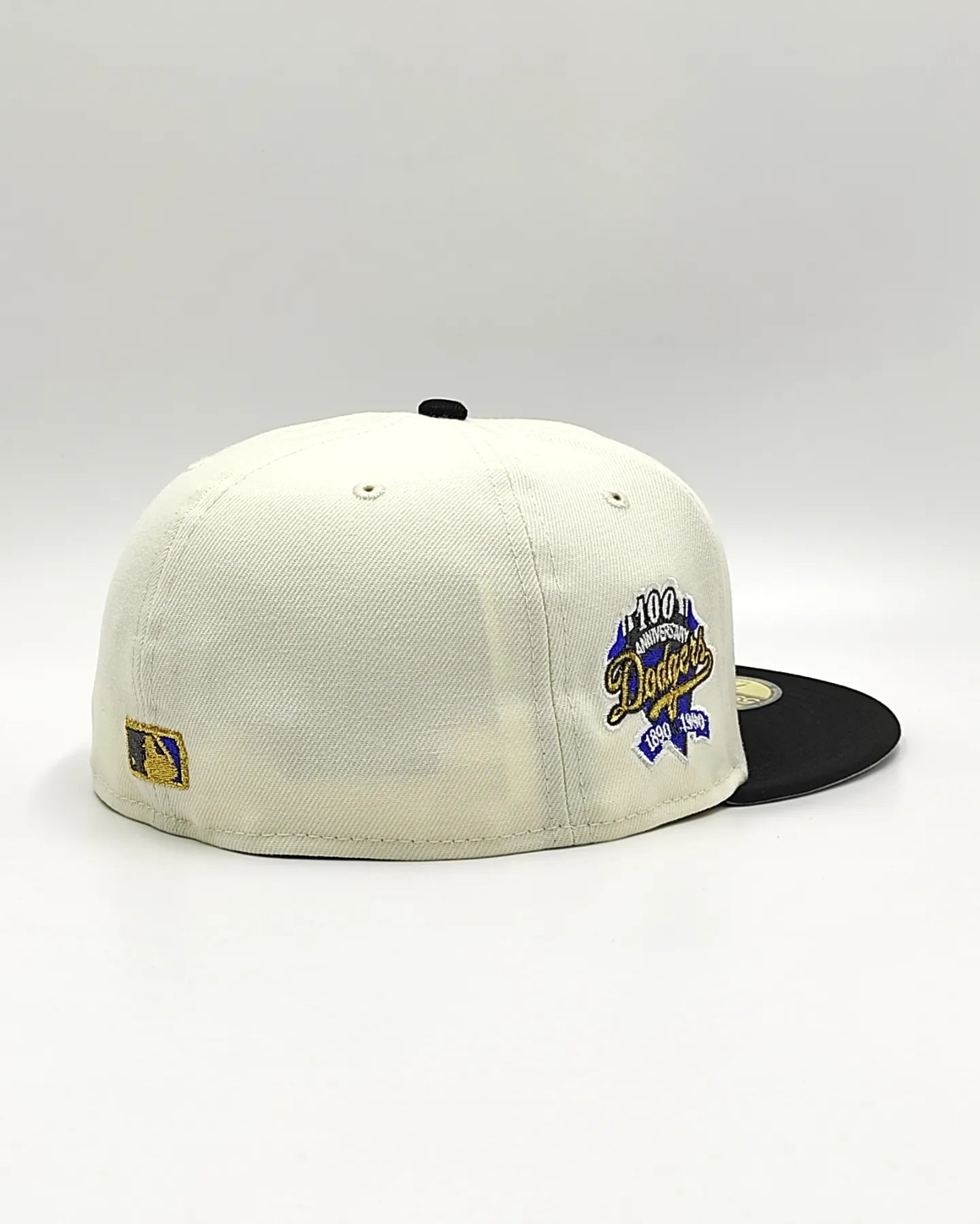 Gorra ajustada 59fifty New Era Los Angeles Dodgers edición dos tonos metálica cromada 100 aniversario