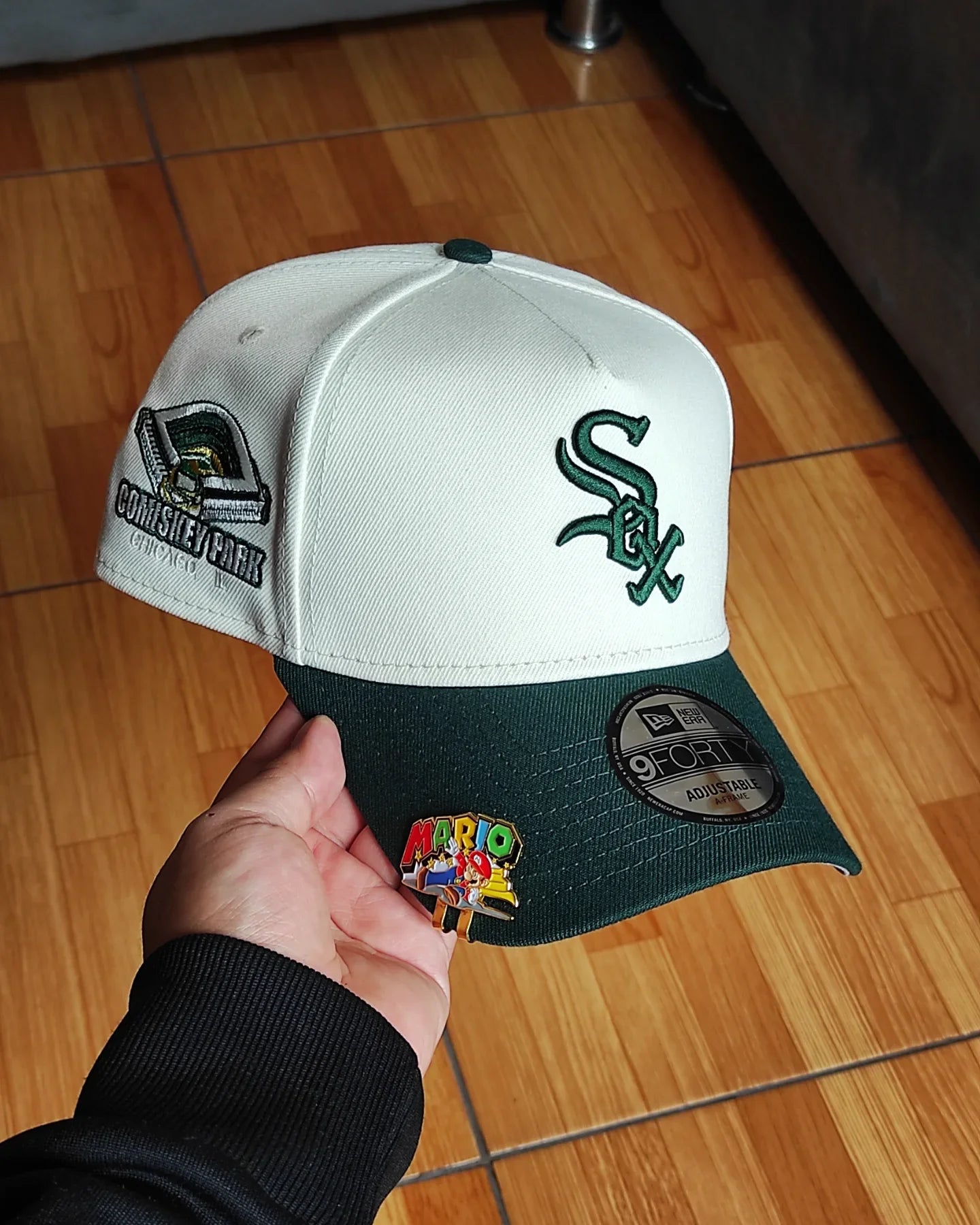 Gorra New Era Chicago White Sox Comiskey Chrome verde oscuro 9Forty Snapback