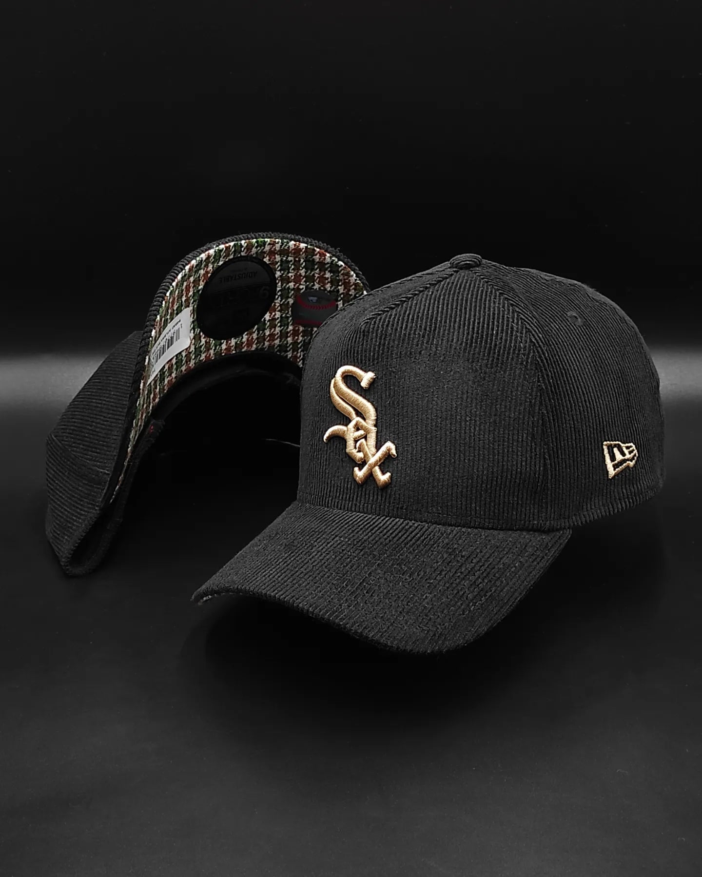 New Era White Sox "Corduroy Black" 9 Forty A-FRAME gorra snapback