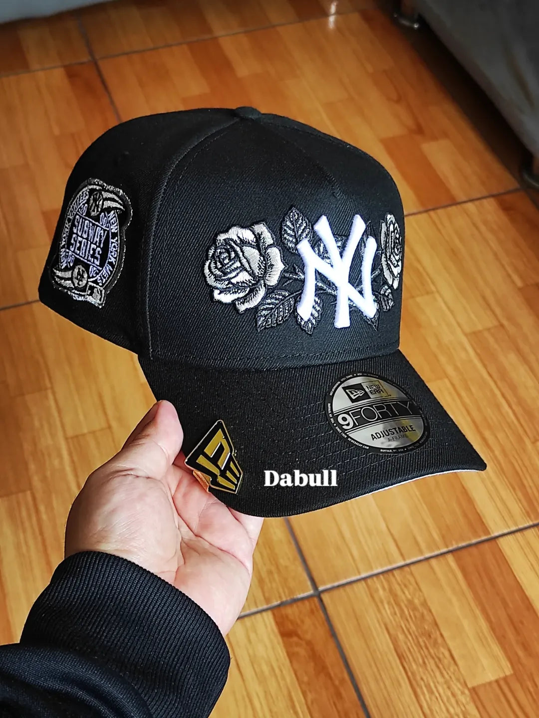 Gorra Snapback New Era 9Forty A-Frame negra New York Yankees Edición Subway Series