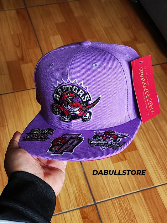 Gorra Snapback Toronto Raptors Mitchell & Ness NBA FRONT LOADED - Morada