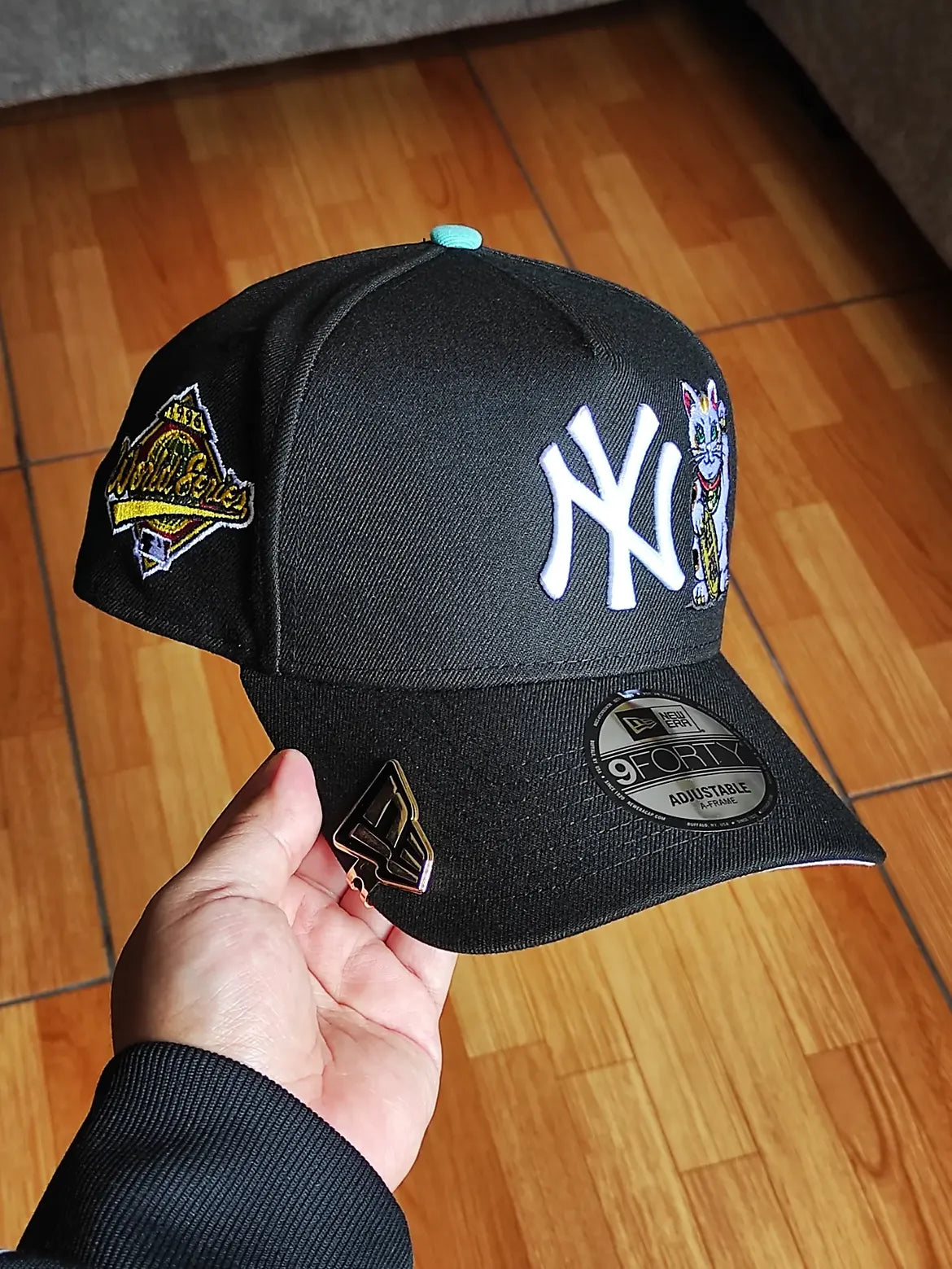 New Era 9FORTY a frame Snapback New York Yankees World Series 1996 Lucky cat pink uv