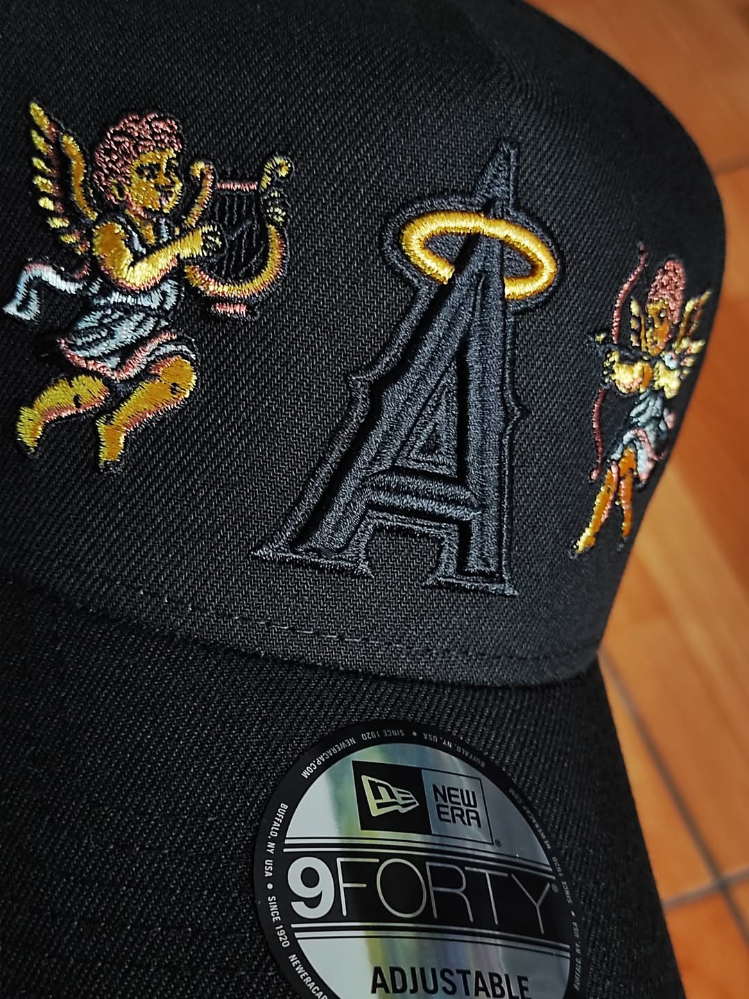 Gorra 9FORTY A-Frame Cupid negra de New Era de los Angels