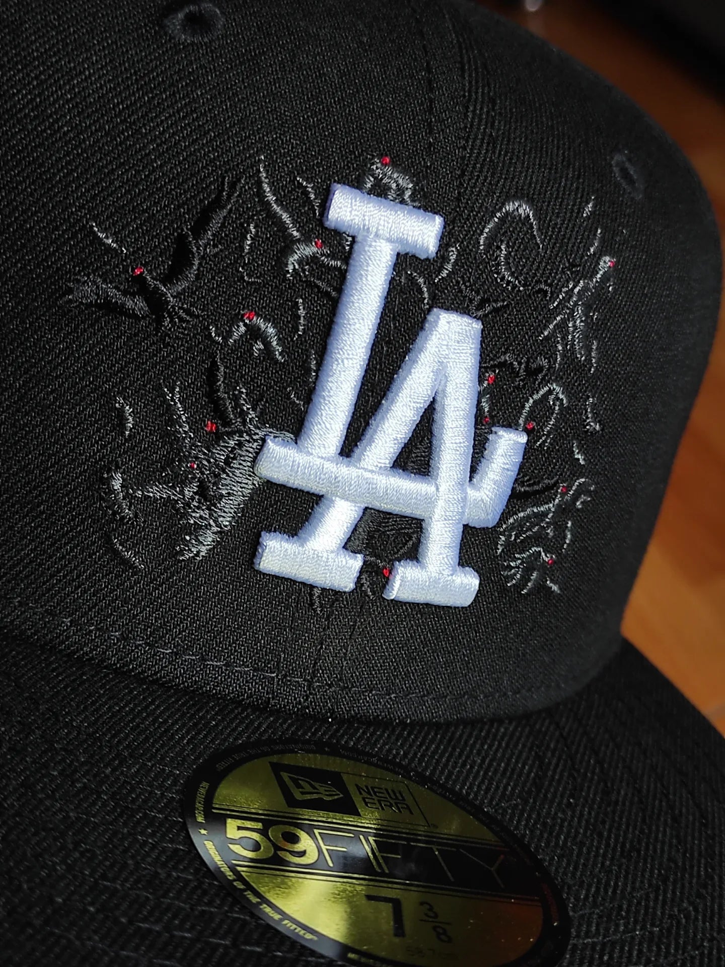 Gorra Ajustada New Era Los Angeles Dodgers Edición 40 Aniversario Black Crows 59Fifty
