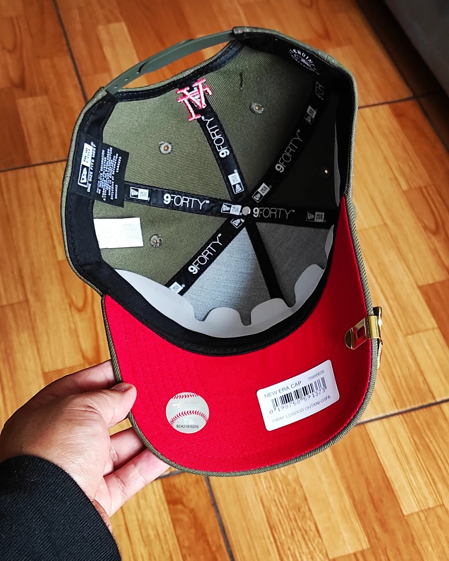 New Era Los Angeles Dodgers OHTANI verde oliva rojo 9FORTY AFRAME